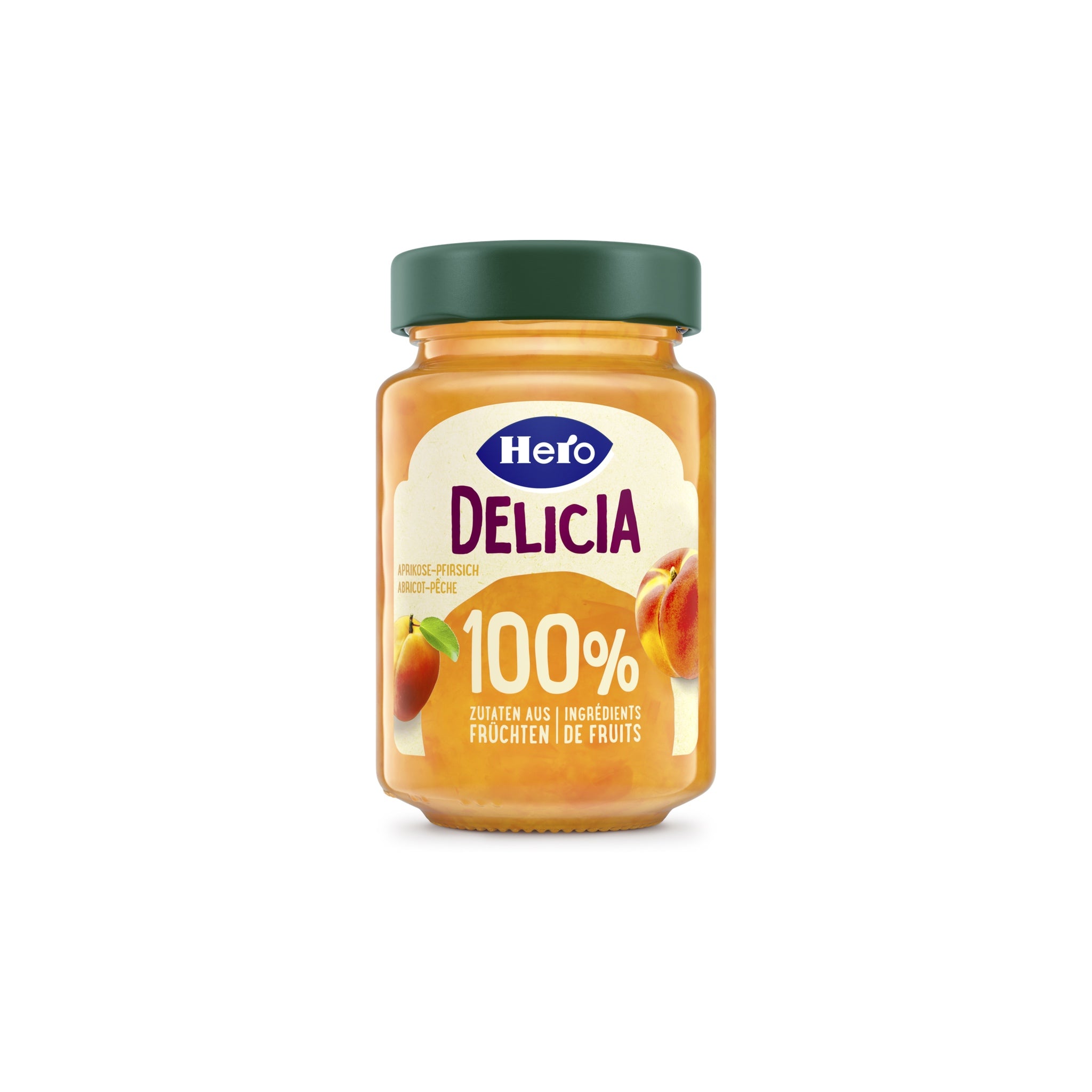 Hero Delicia Konfitüre 100% Aprikose-Pfirsich 280g