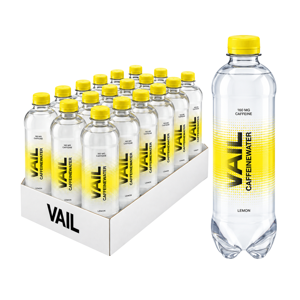 VAIL Koffeinwasser Zitrone 18 x 500ml