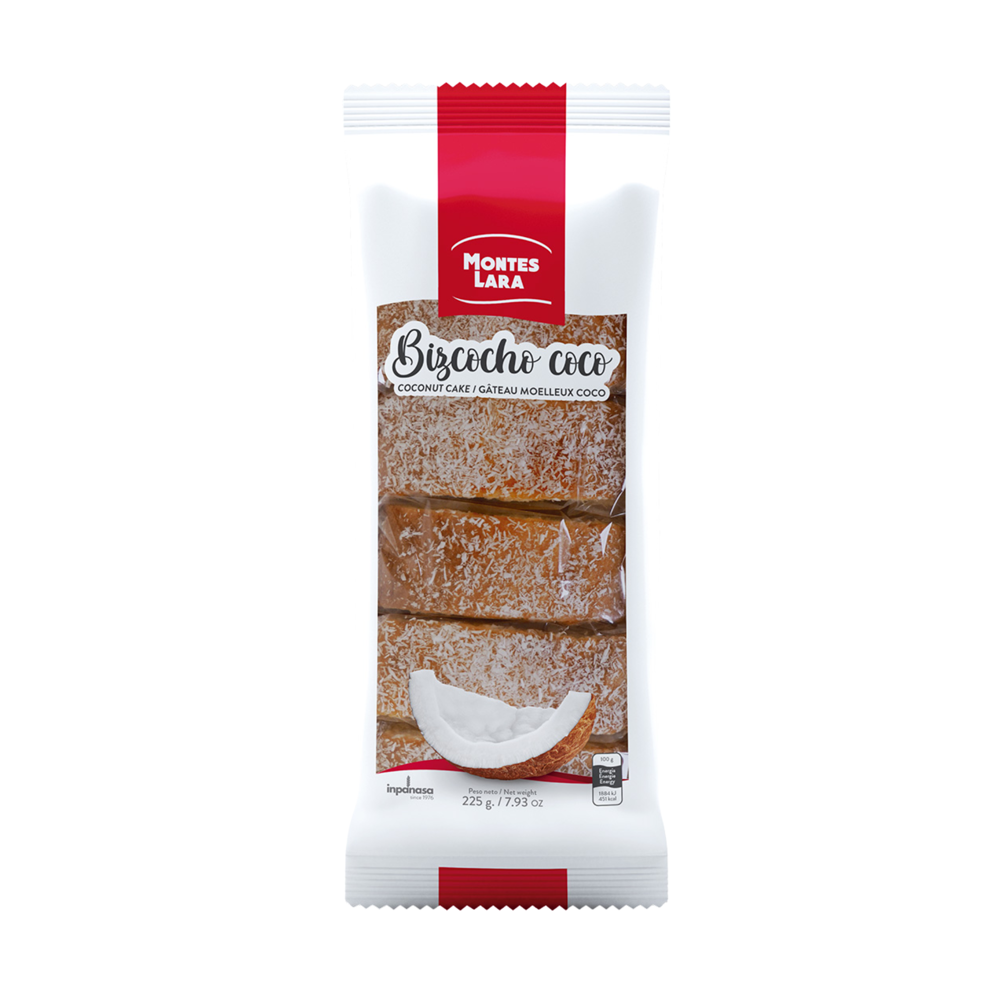 Coconut sponge cake Bizcocho Coco 225g