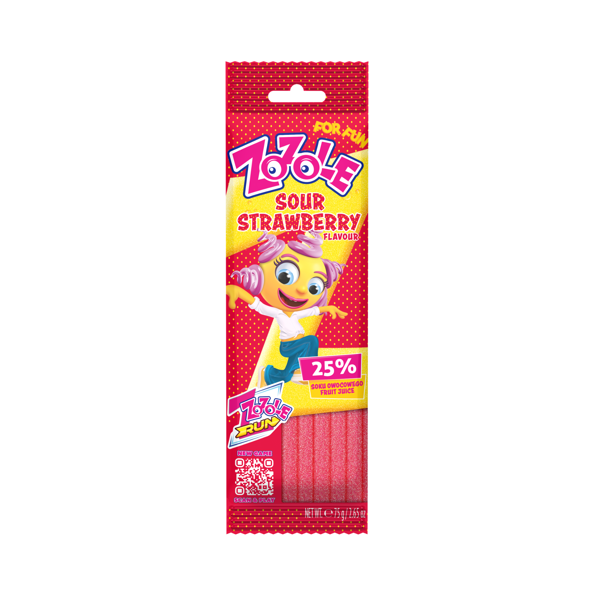 Saure Fruchtgummis - Erdbeer 75g
