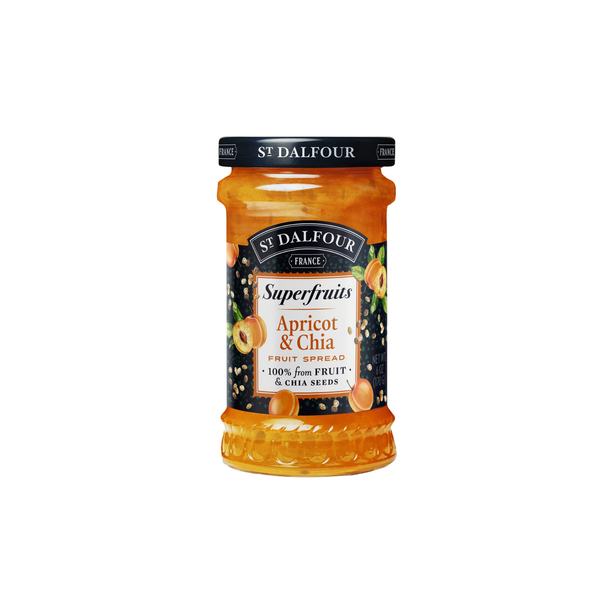 Confiture d'abricots aux graines de chia 170g