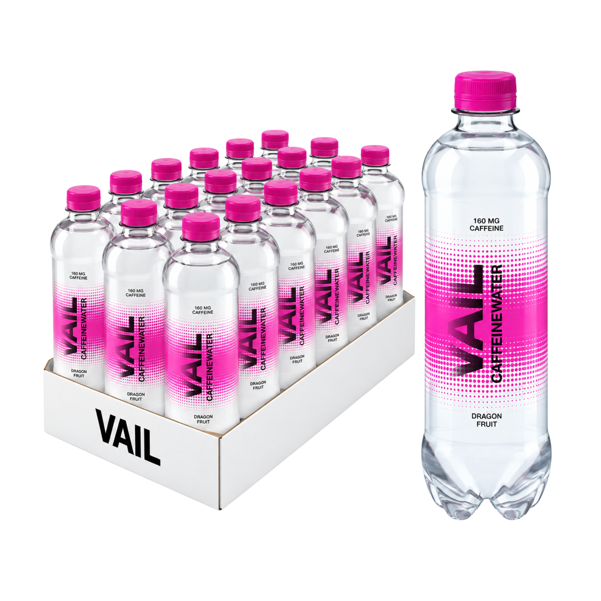 VAIL Koffeinwasser Drachenfrucht 18 x 500ml