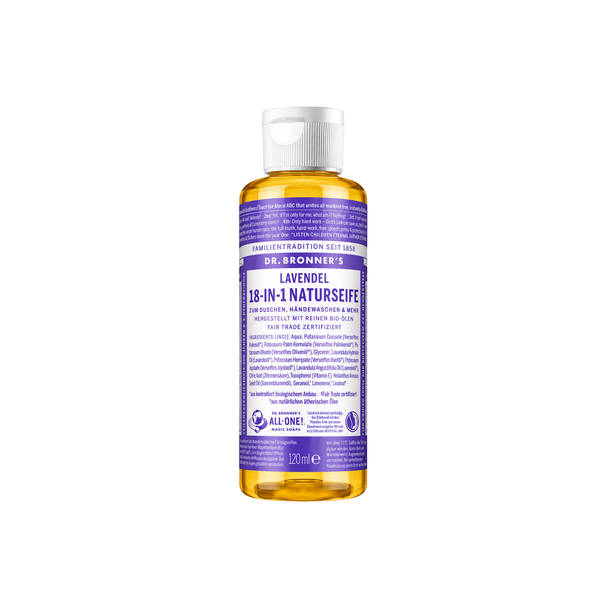 Naturseife 18-in-1 - Lavendel Bio 120ml