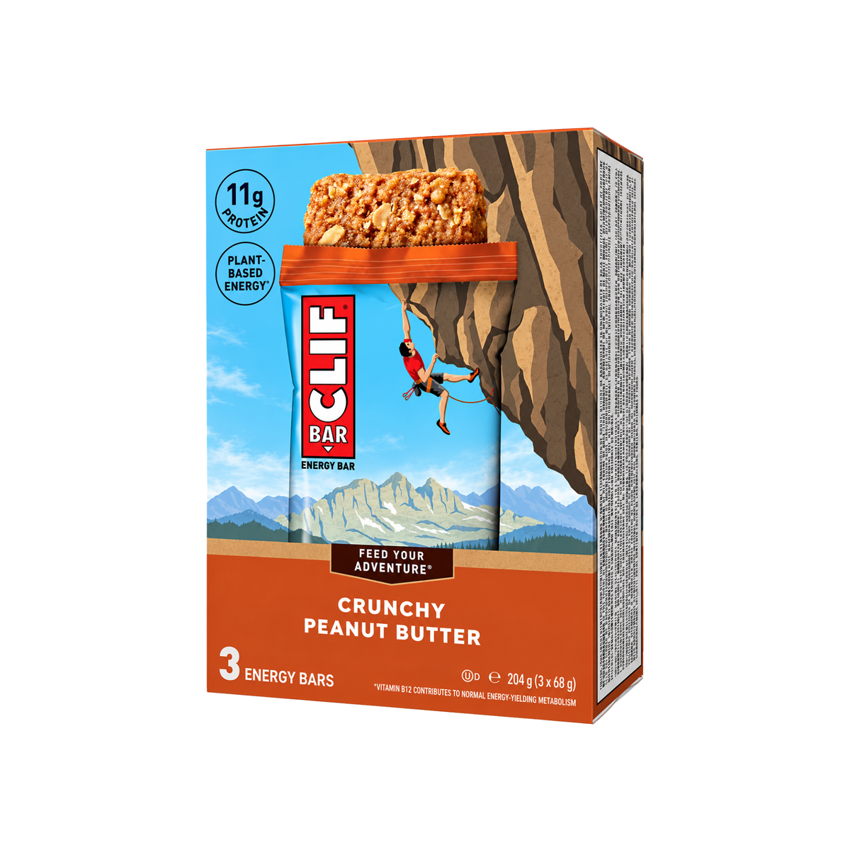 CLIF Bar Crunchy Peanut Butter Pack de 3 - 204g