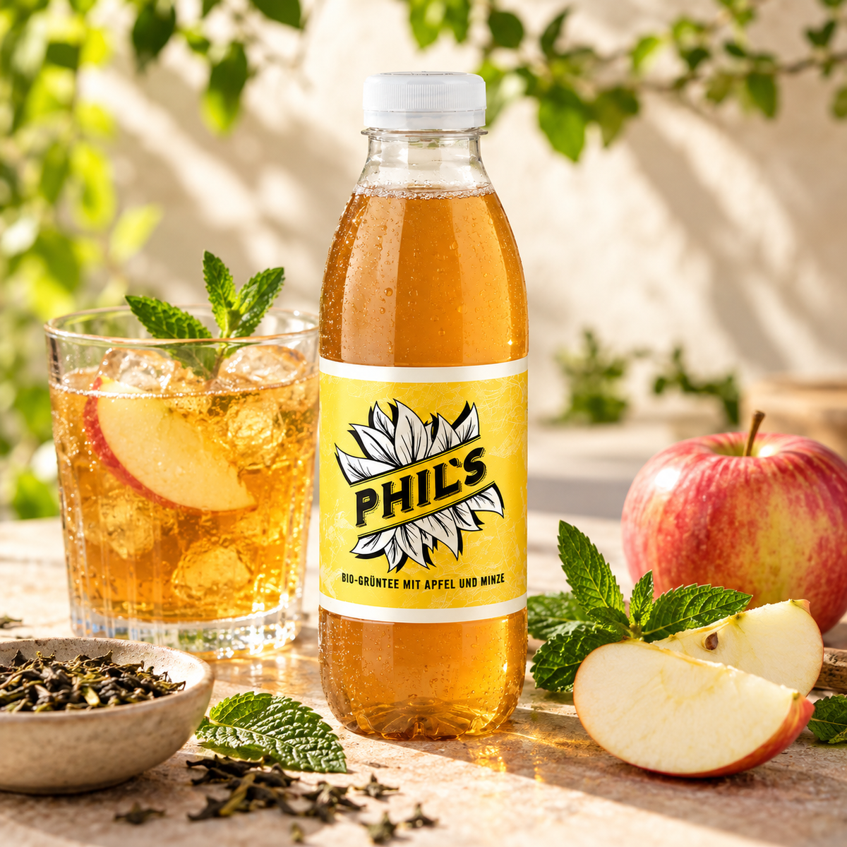 Thé vert bio à la pomme et à la menthe 500 ml
