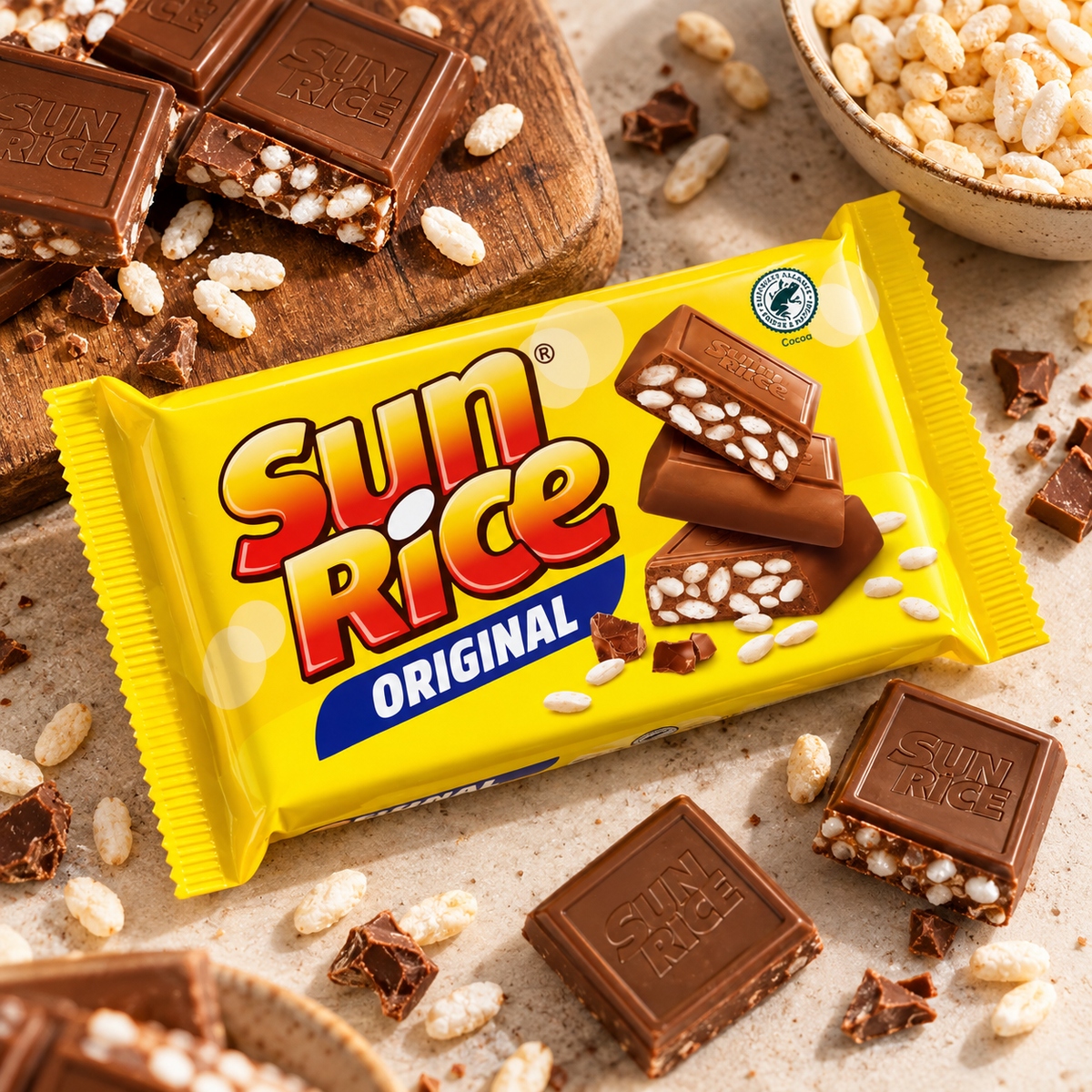 Sun Rice Original Puffreis mit Milchschokolade 12 x 250g