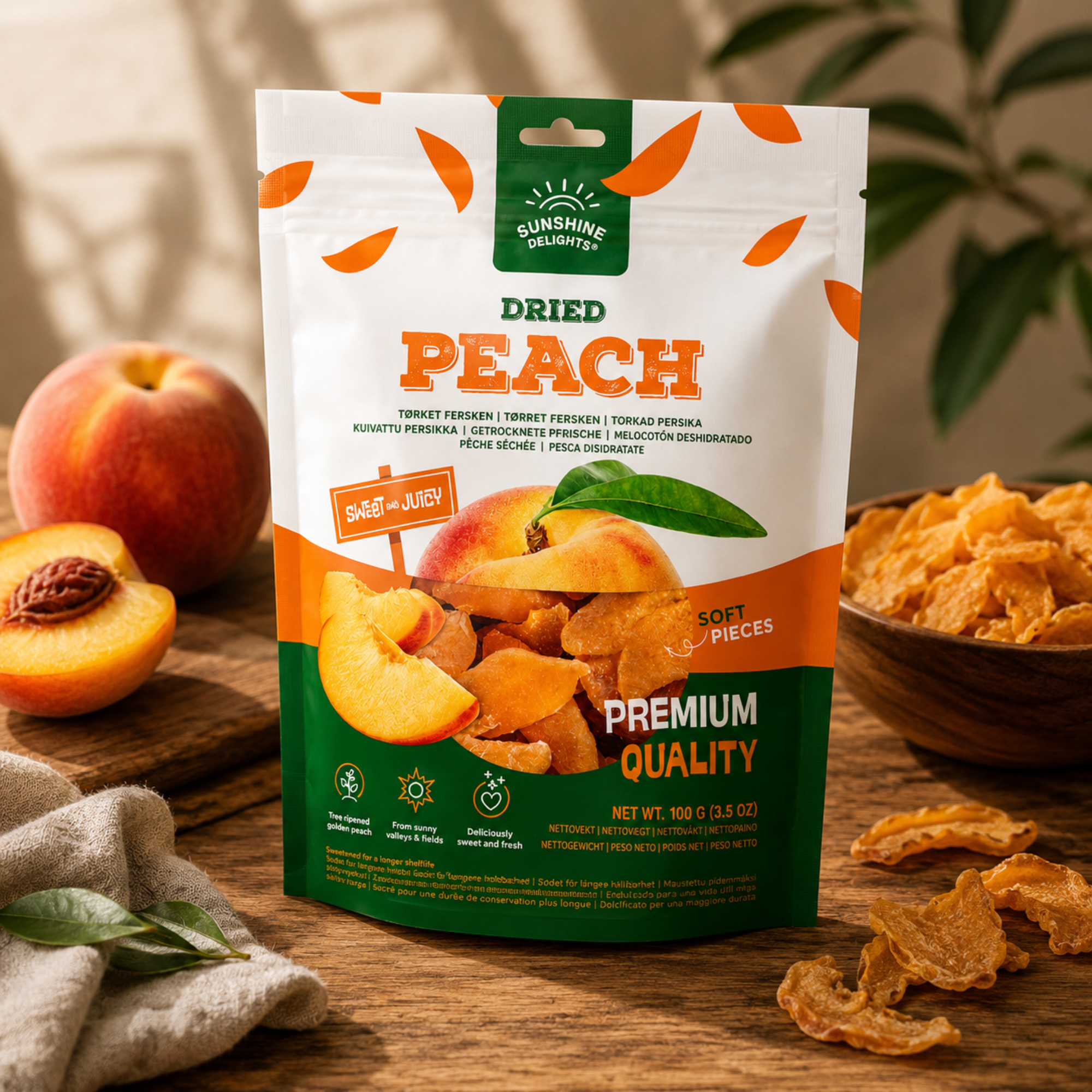 Pêche séchée 100g