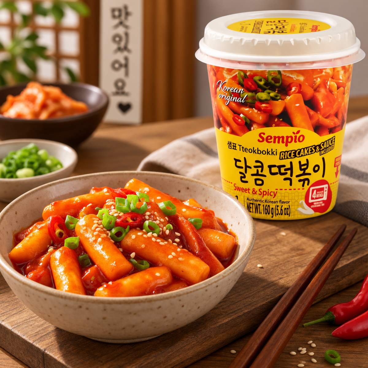 Instant Tteokbokki Sweet & Spicy 160g