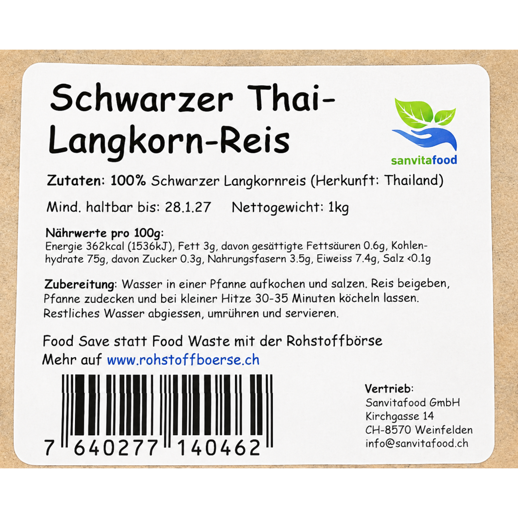 Riz noir thaï 1kg