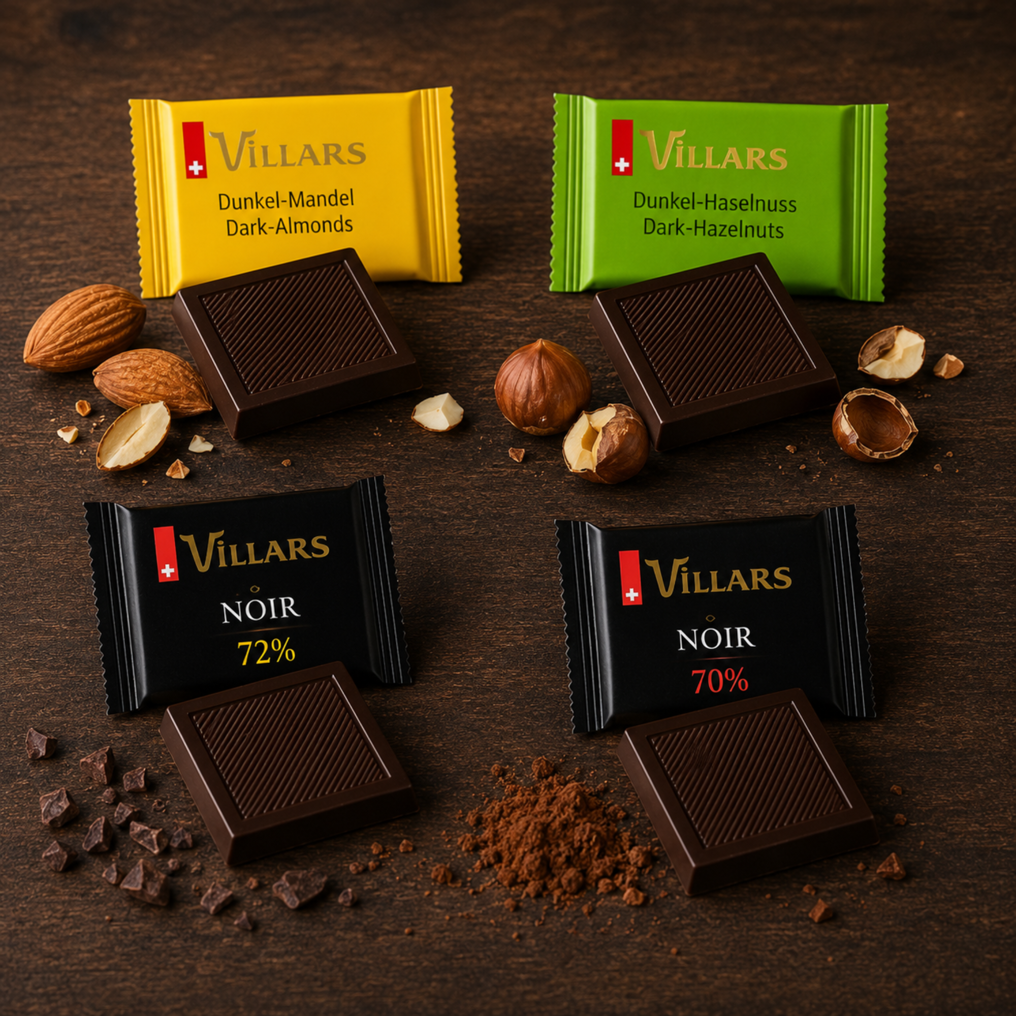 Mini-Zartbitterschokoladen assortiert 200g