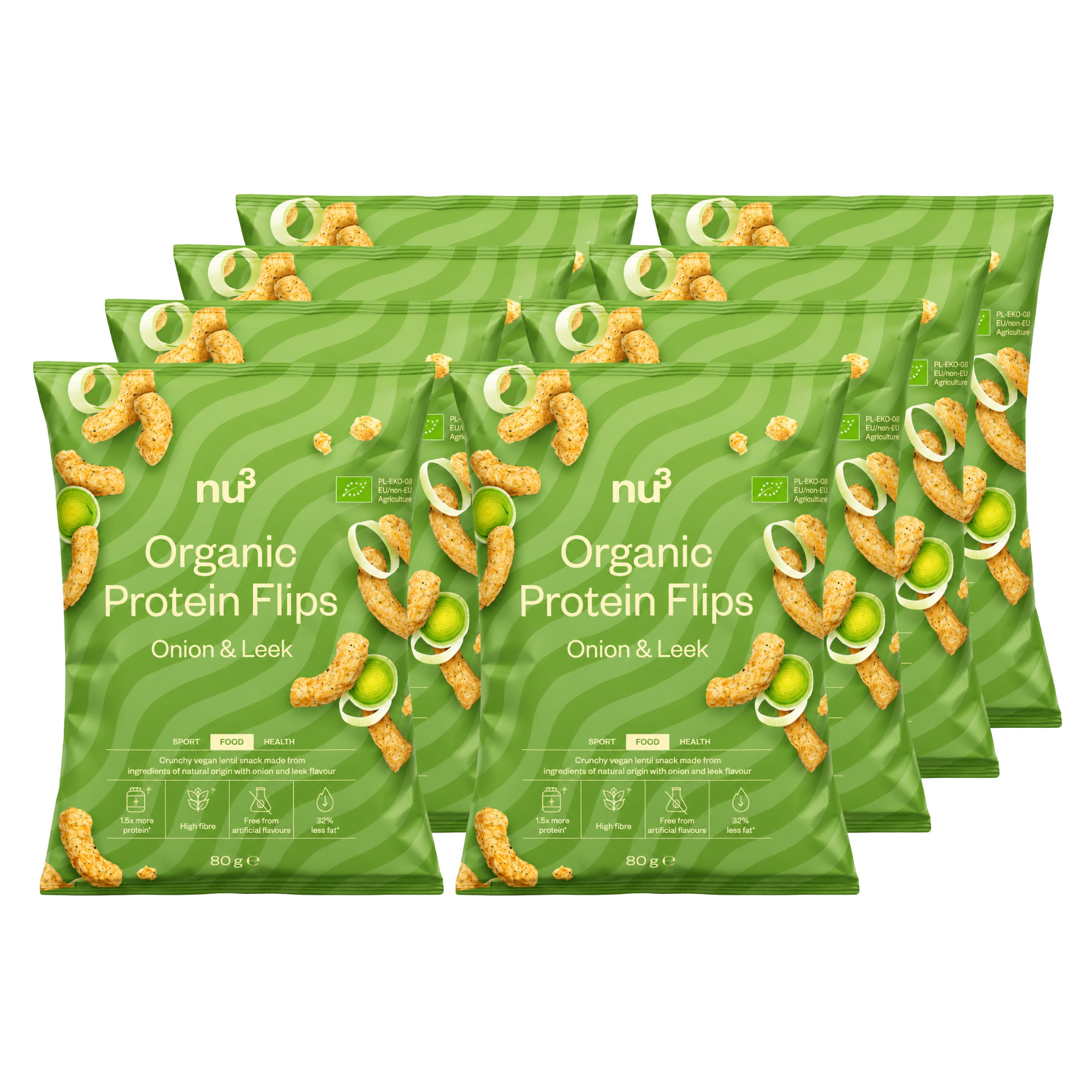Protein Flips Bio - Oignon-Poireau 8 x 80g