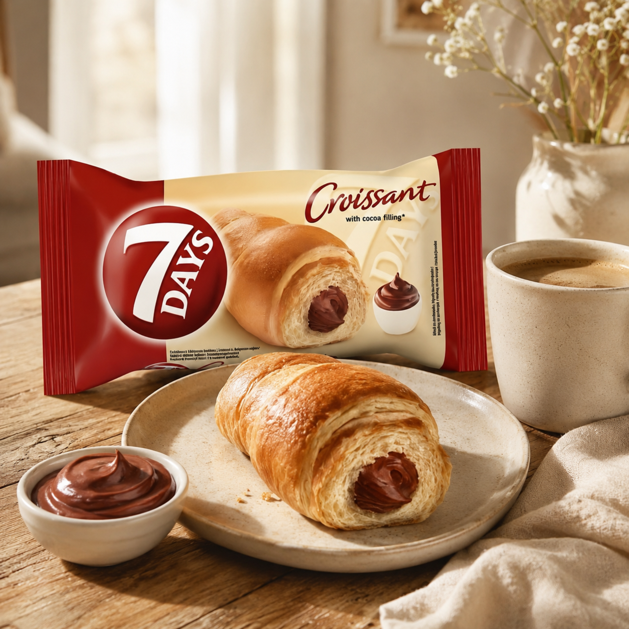 Croissant mit Kakaocremefüllung 60g