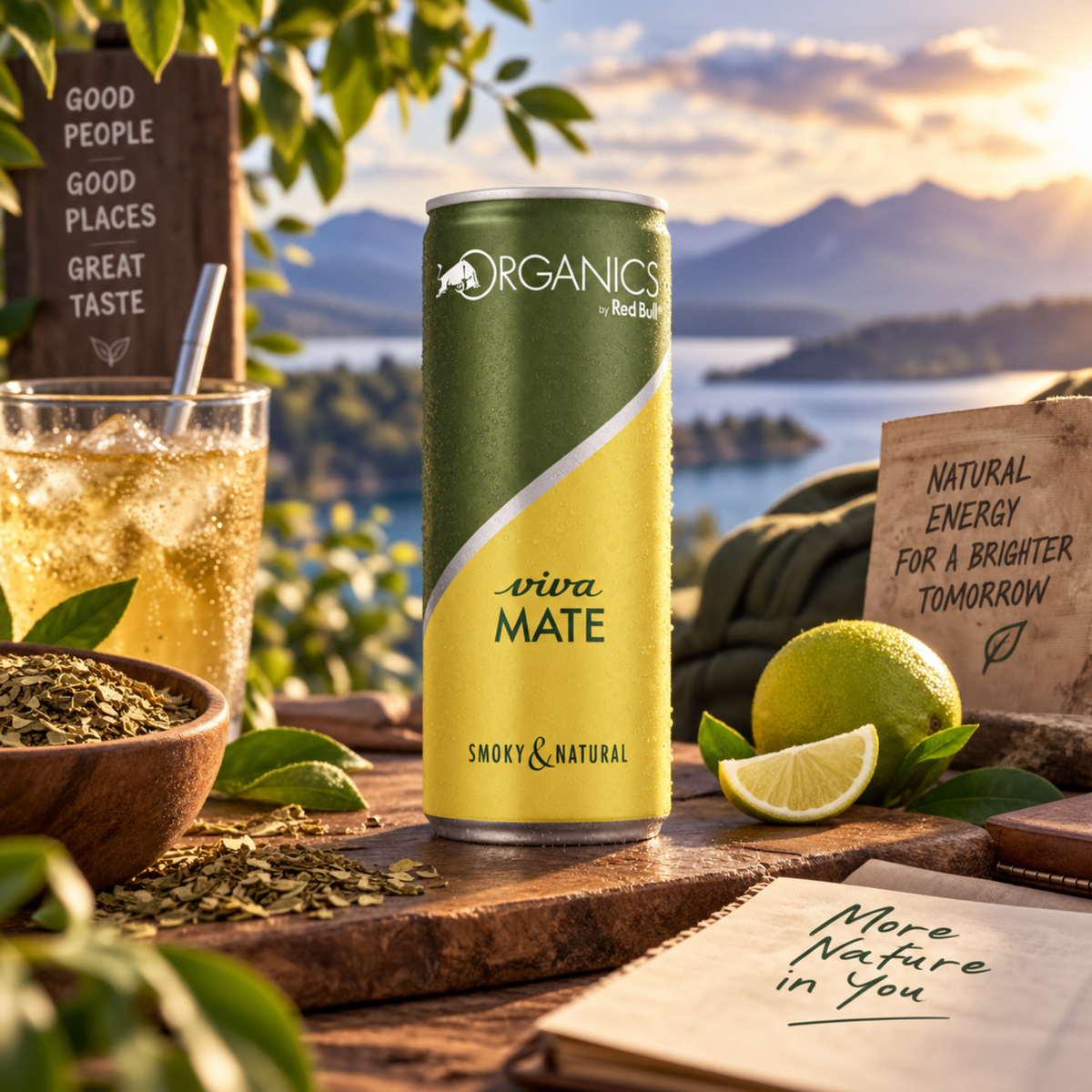 Red Bull Organics Viva Mate Smoky & Natural 330ml