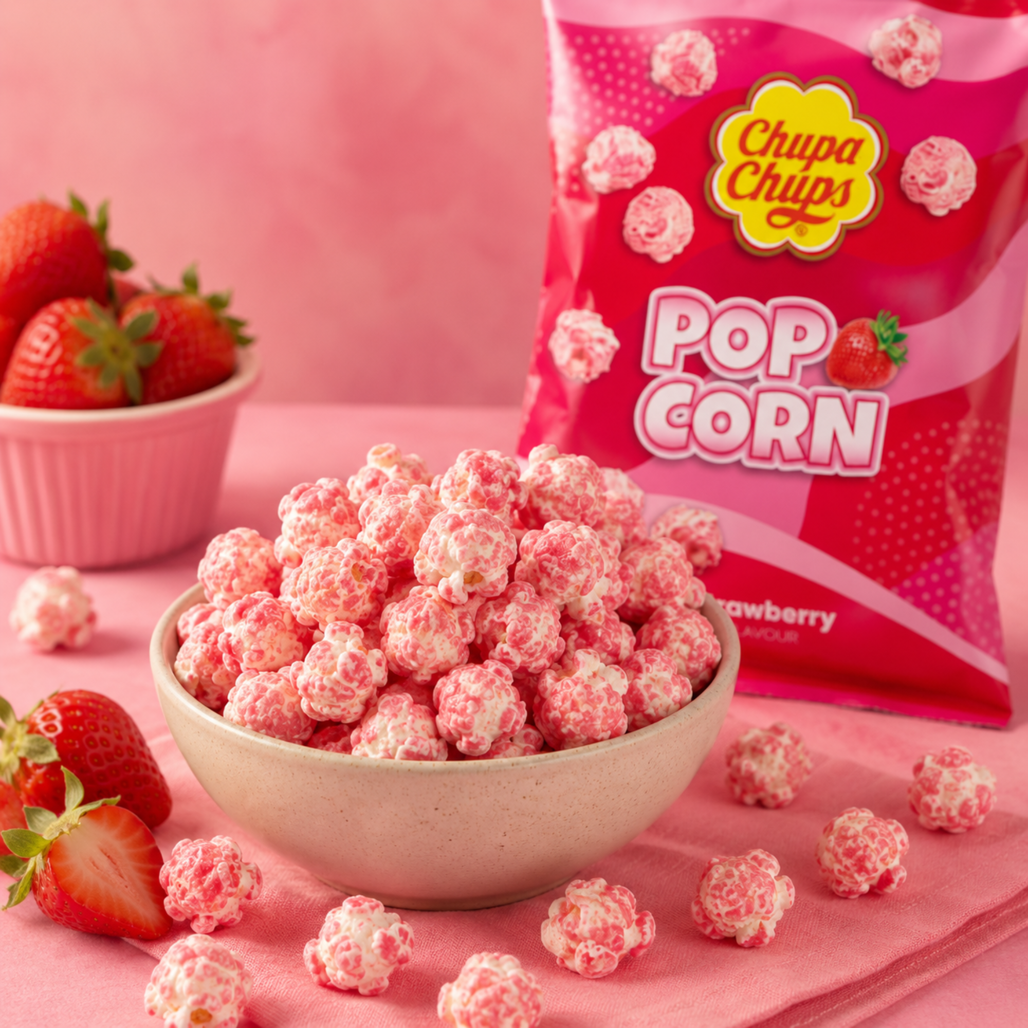 Chupa Chups Popcorn Strawberry 30g