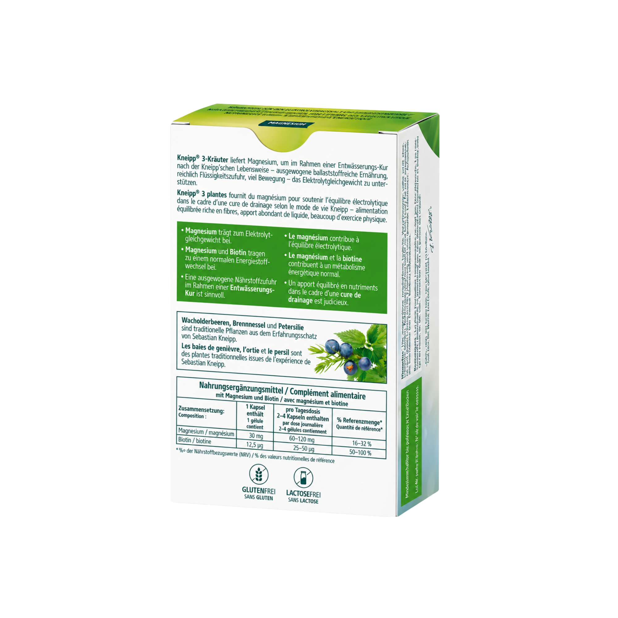3 Herbs + Magnesium and Biotin - 60 Capsules