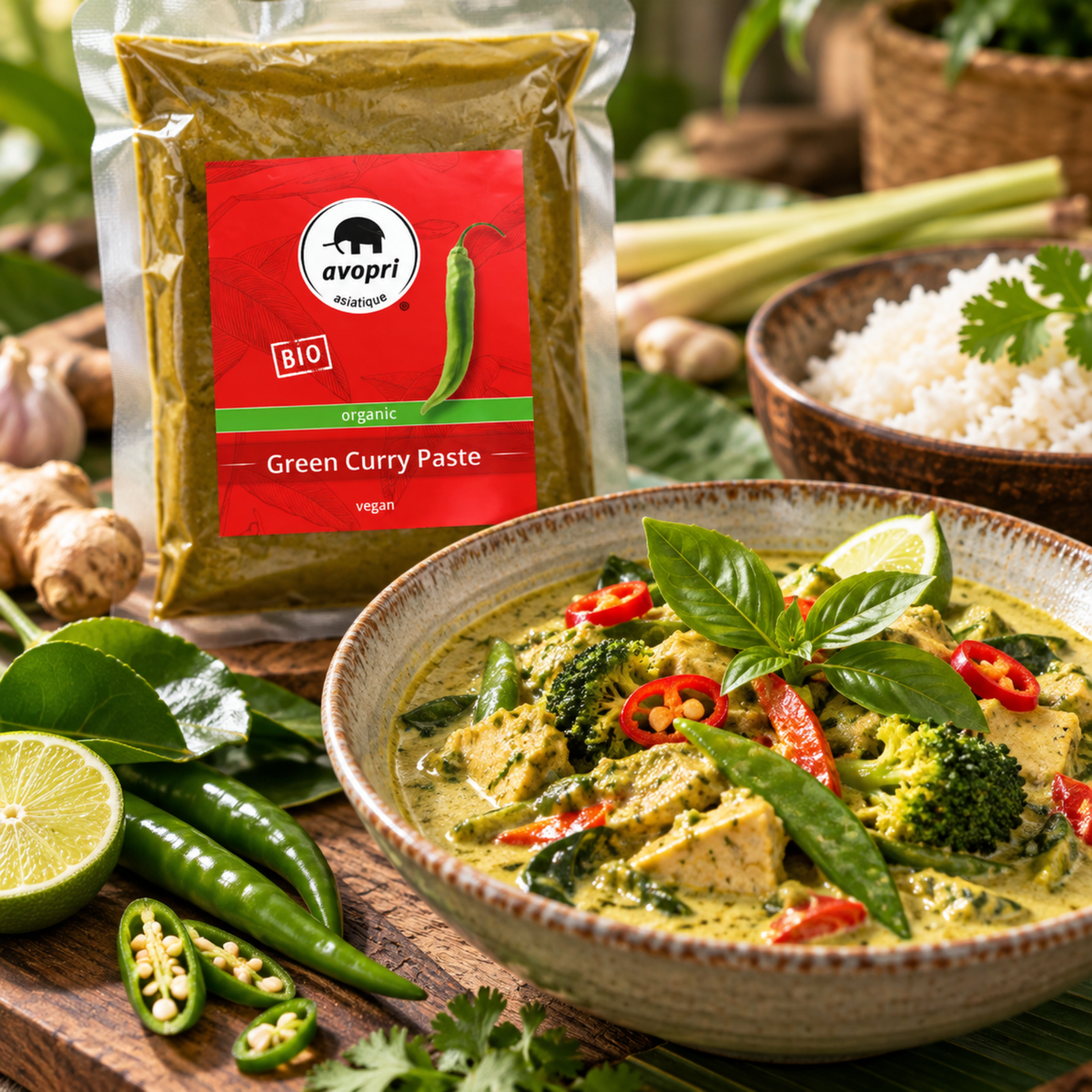 Grüne Curry Paste Bio 400g