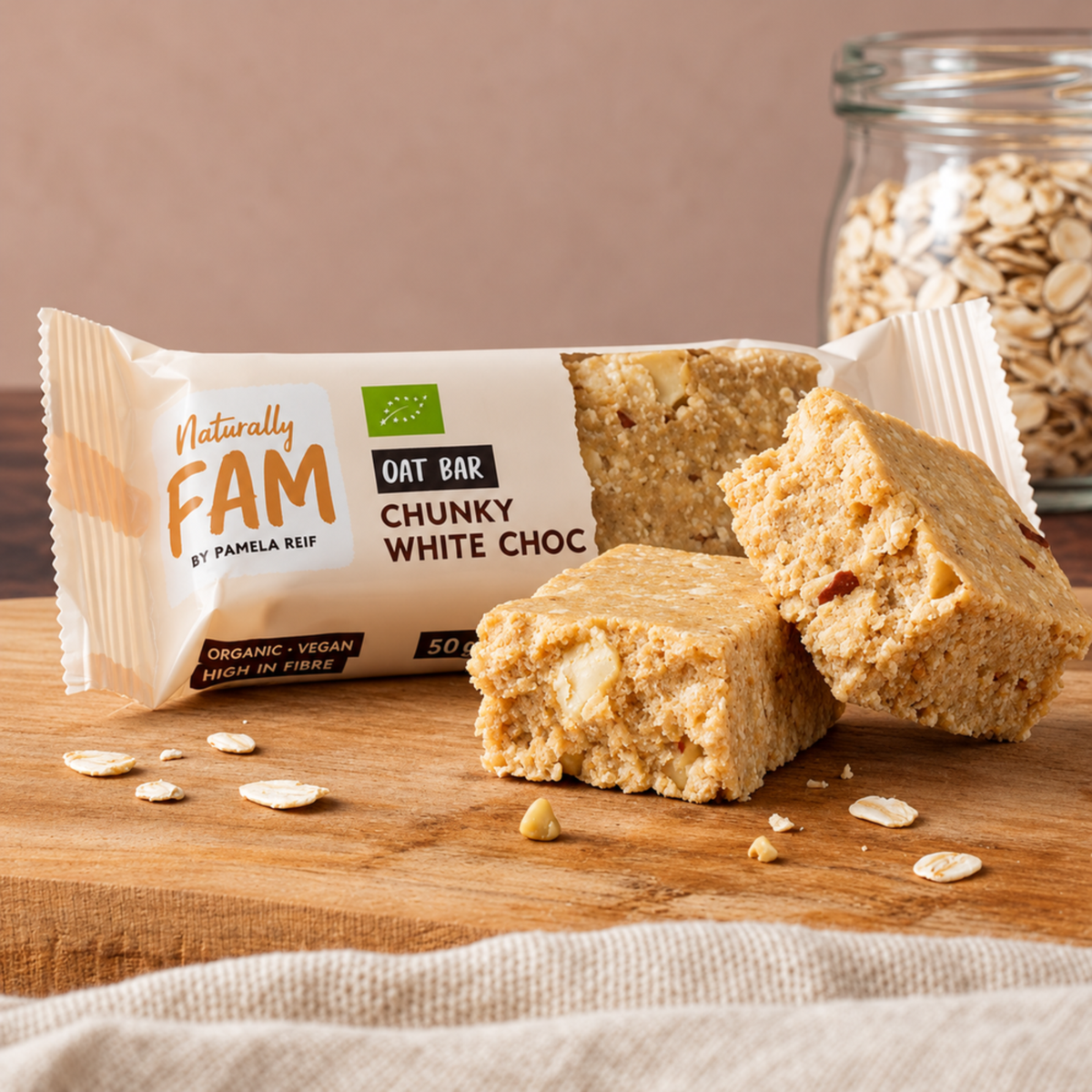 Bar Oat Chunky White Choc Organic 12 x 40g
