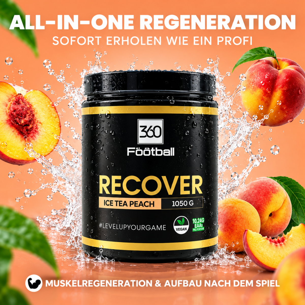 Supplément Recover - Thé glacé à la pêche 1050 g