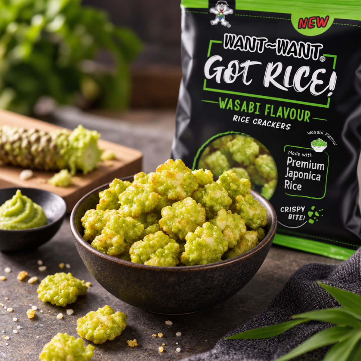 Rice Crackers - Wasabi Geschmack 85g