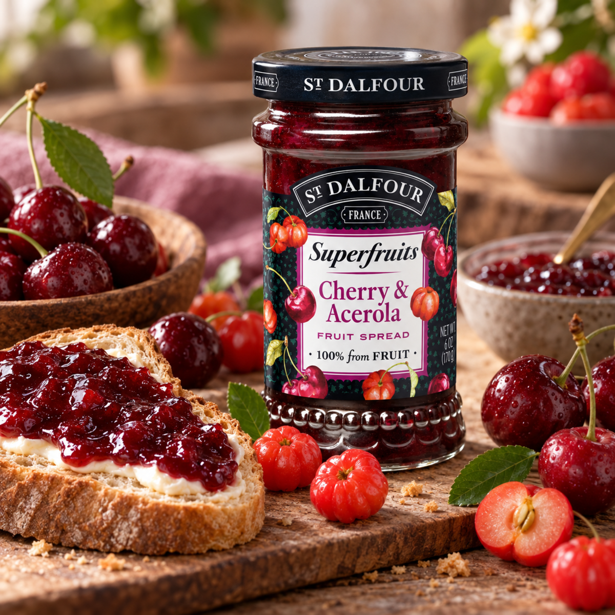 Confiture de cerise à l'acérola 170g