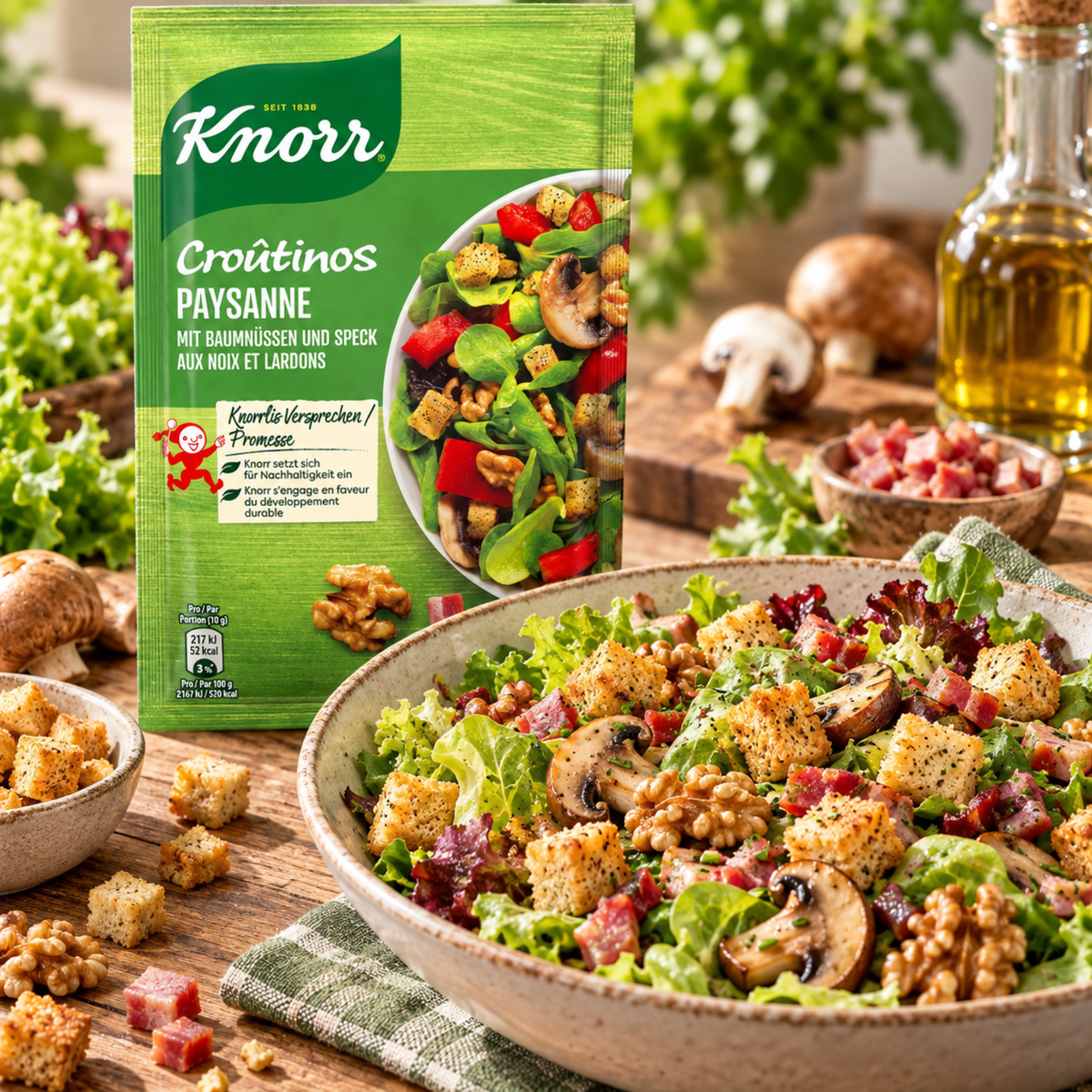 Croûtons paysans Knorr aux noix et au bacon 23 g