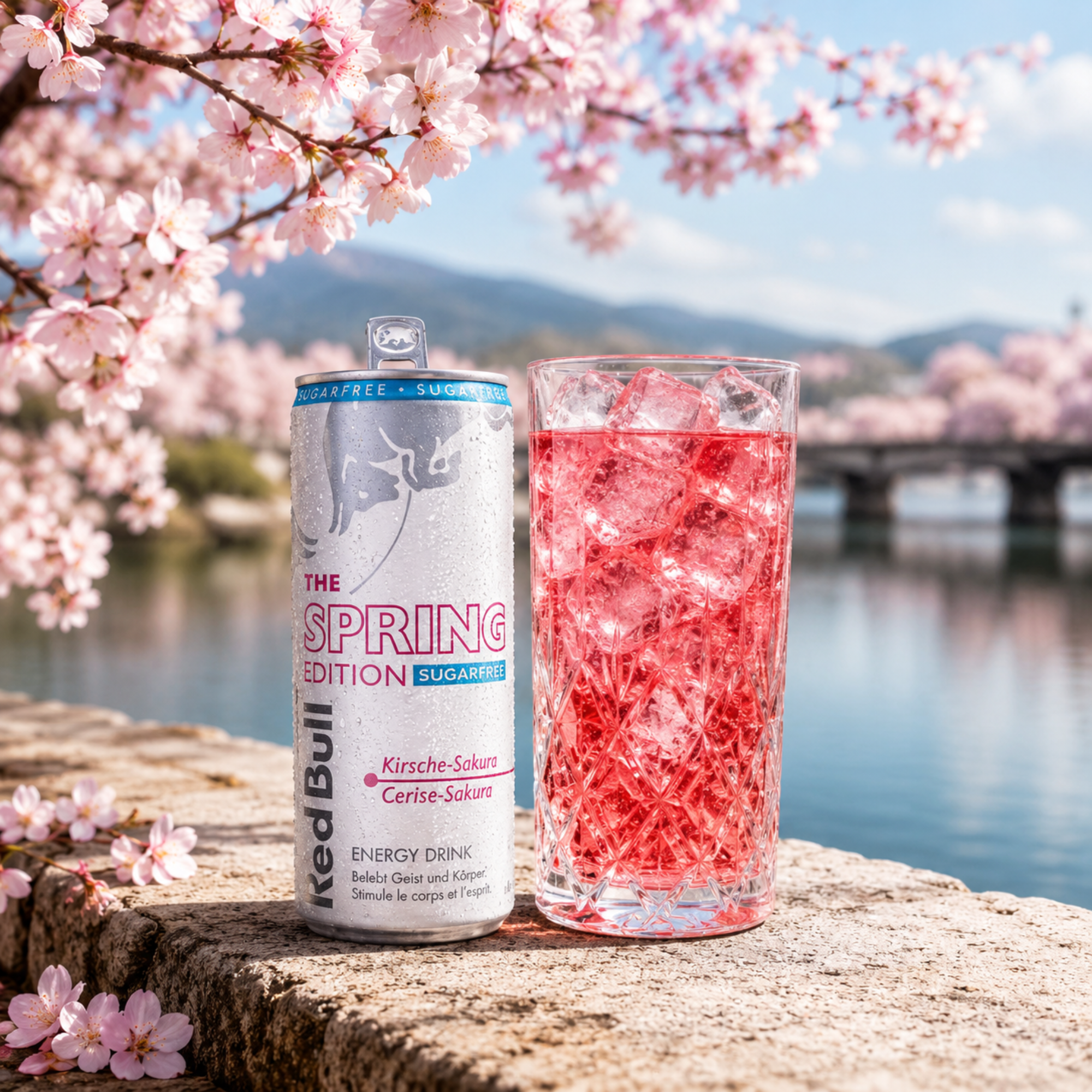 Red Bull Pink Spring Edition - Kirsche Sakura Sugarfree 24 x 250ml