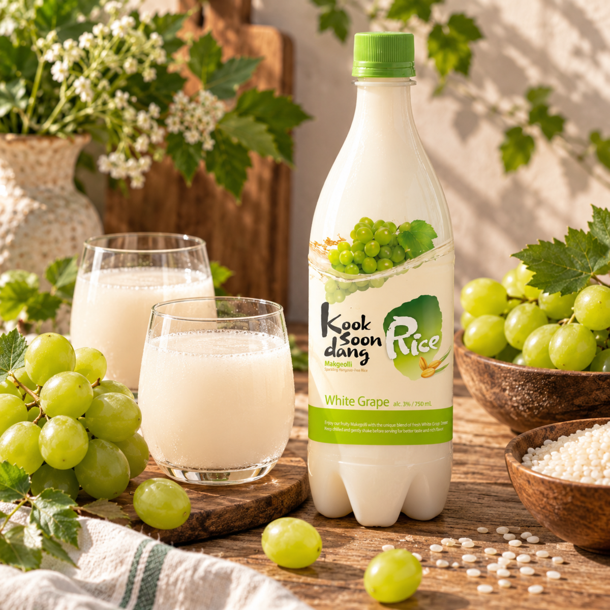 Koreanischer Reiswein Makgeolli - weisse Traube 750ml
