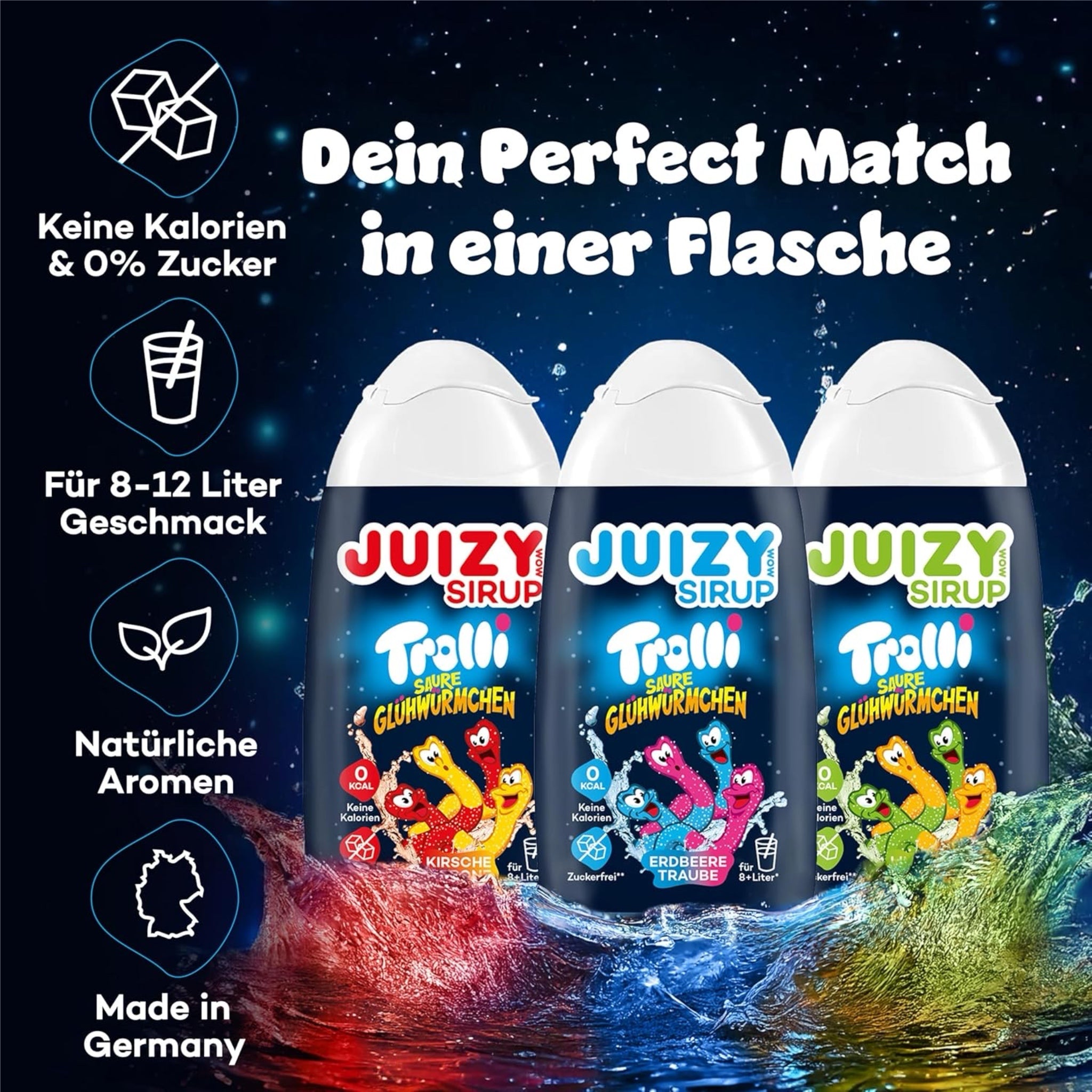 Juizy Sirup ohne Zucker - Kirsche Zitrone 65ml
