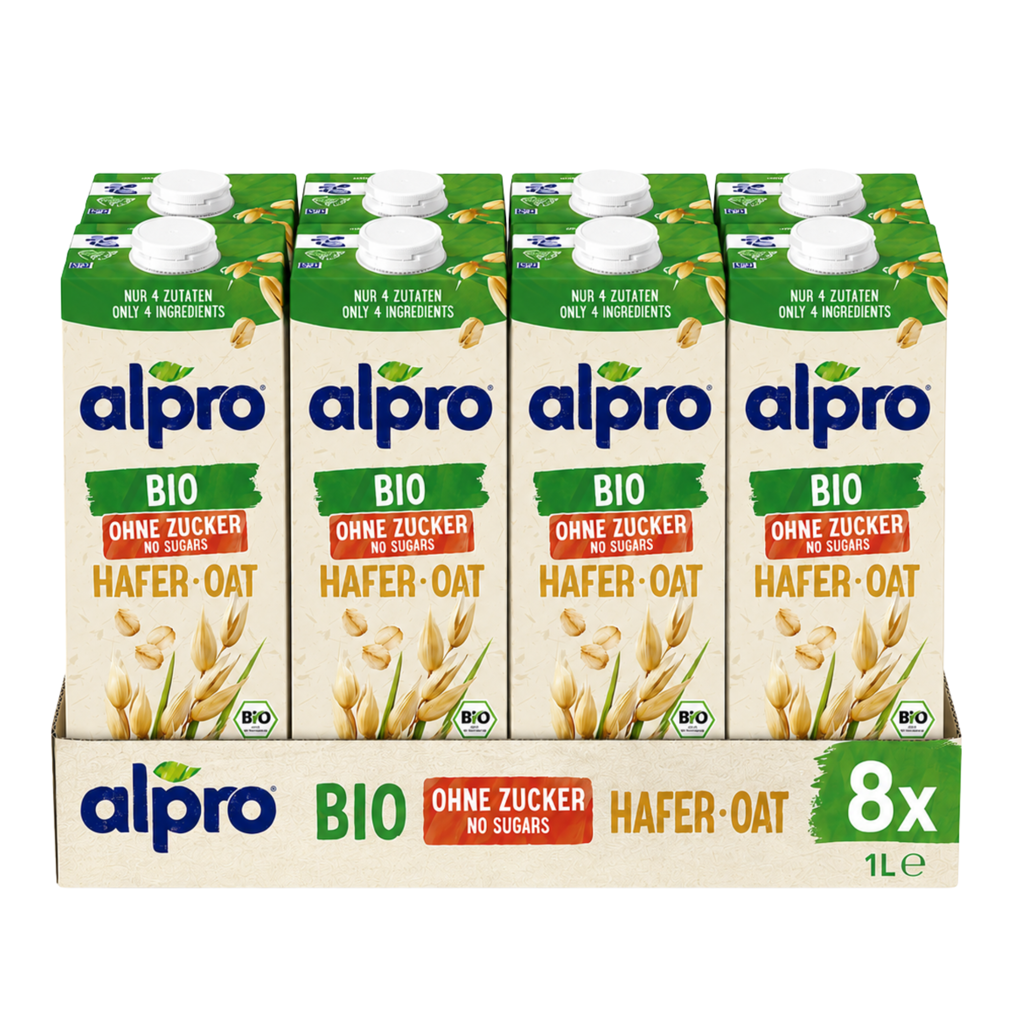 Alpro Haferdrink ohne Zucker Bio 8 x 1l