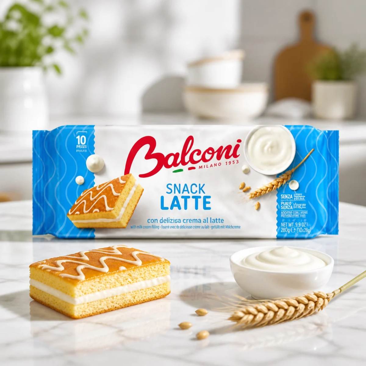 Cake Snack Latte with milk cream filling 10-pack - 280g