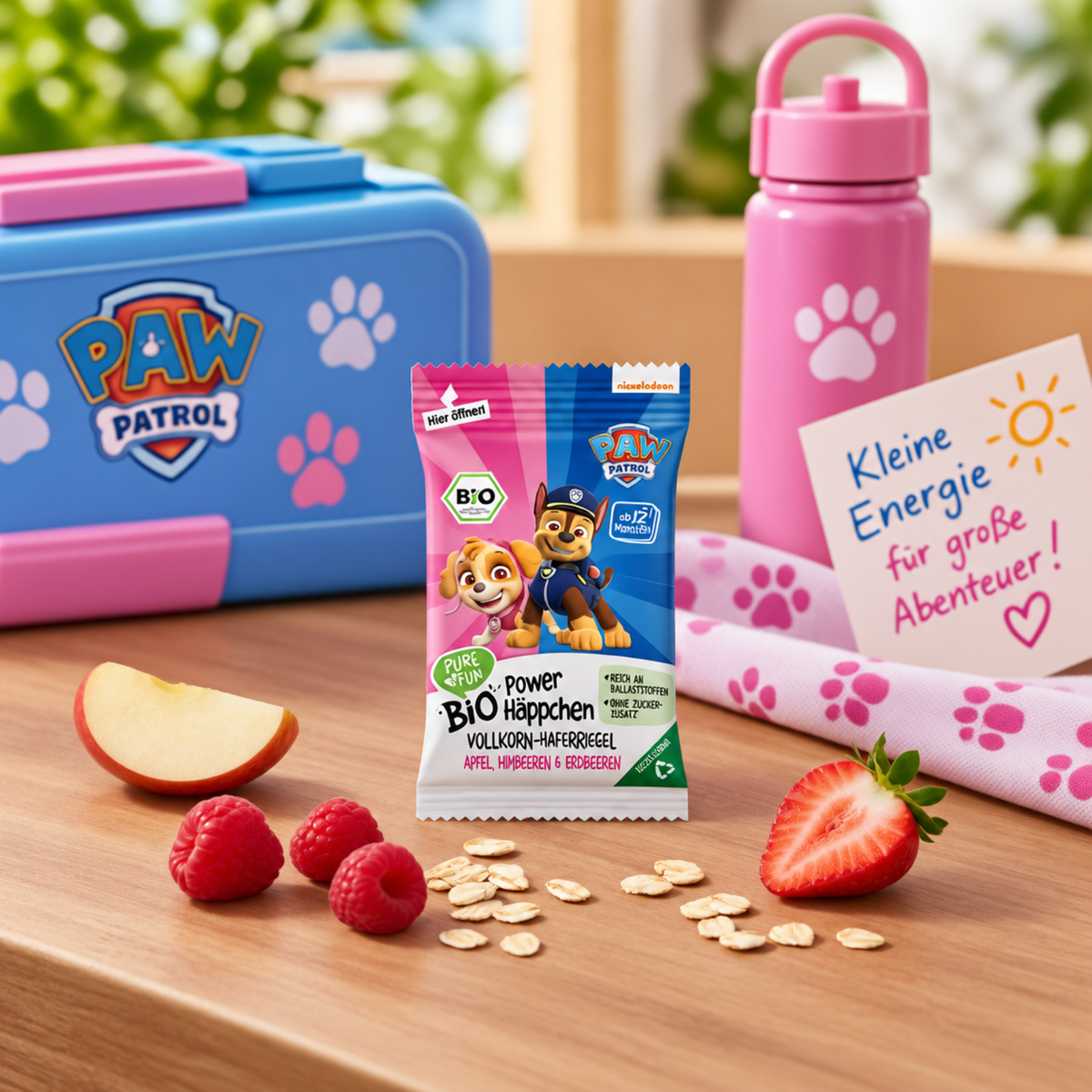Power Bites Apple, Raspberry & Strawberry - Pink and Blue Organic 10 x 40g