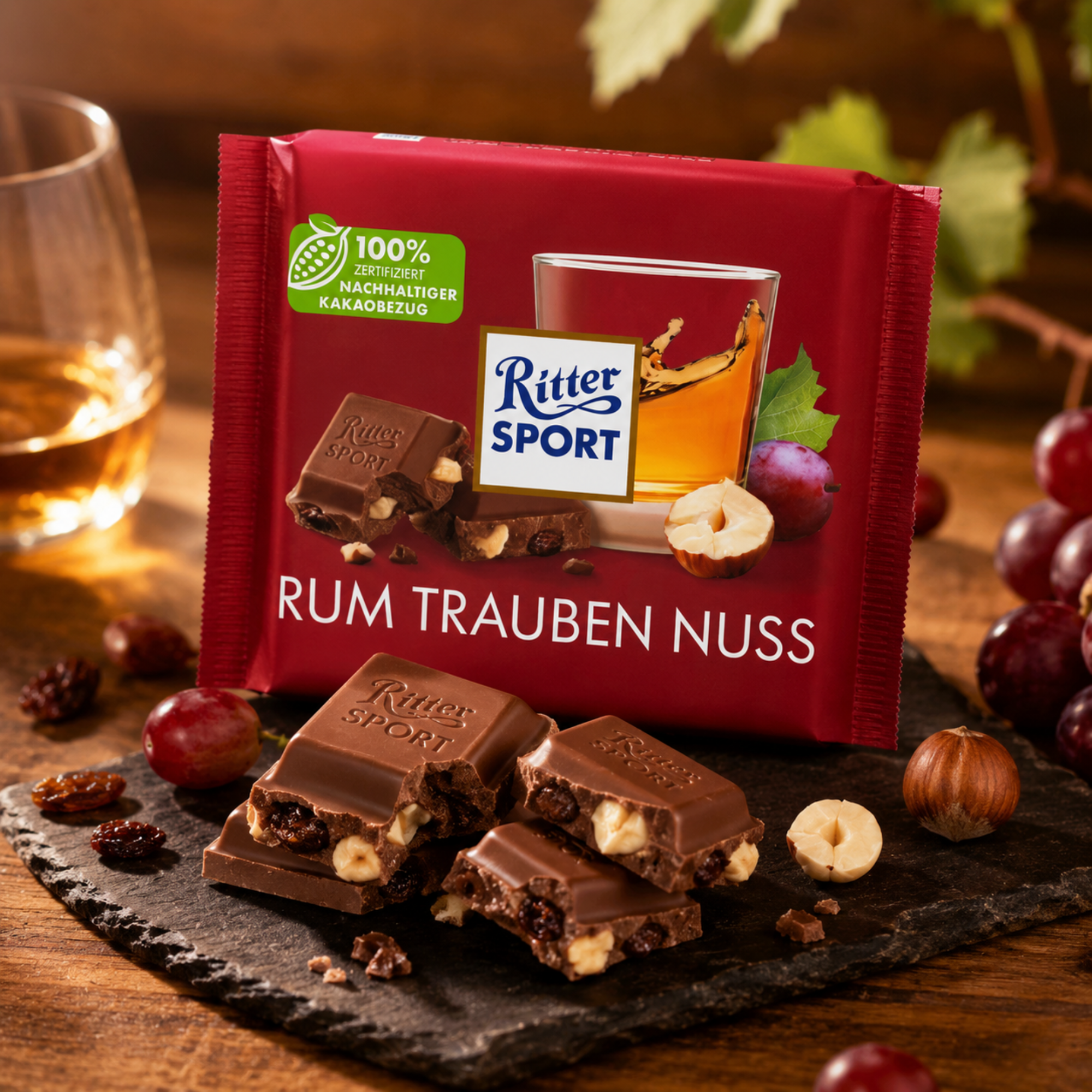 Ritter Sport - Rum Trauben Nuss 100g