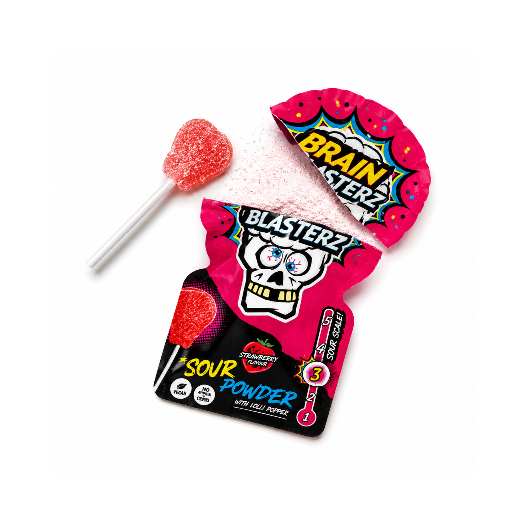 Brain Blasterz Lolly - Strawberry 10g