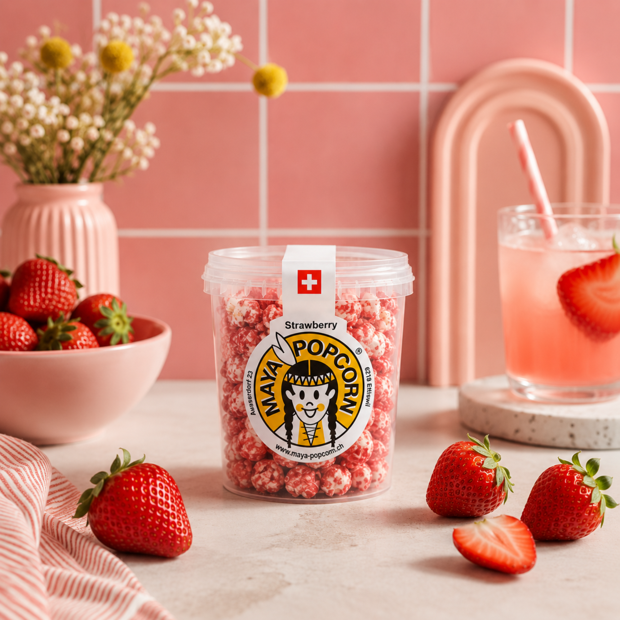 Maya Popcorn Strawberry 100g