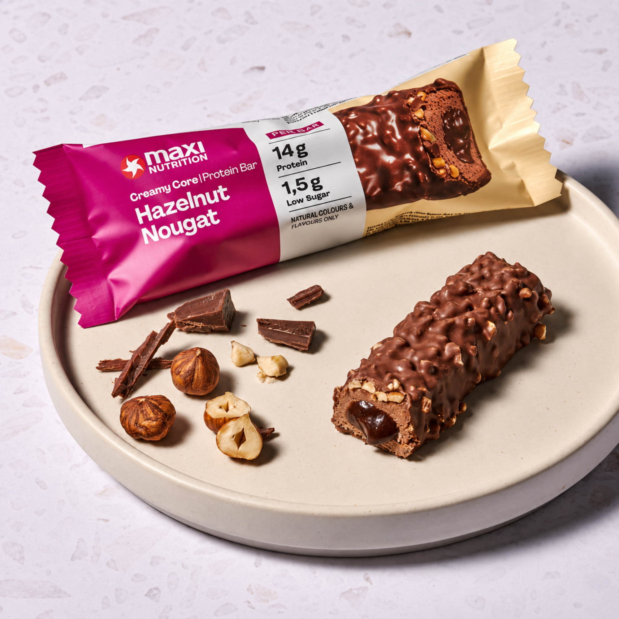Protein Riegel Creamy Core - Hazelnut Nougat 12 x 45g