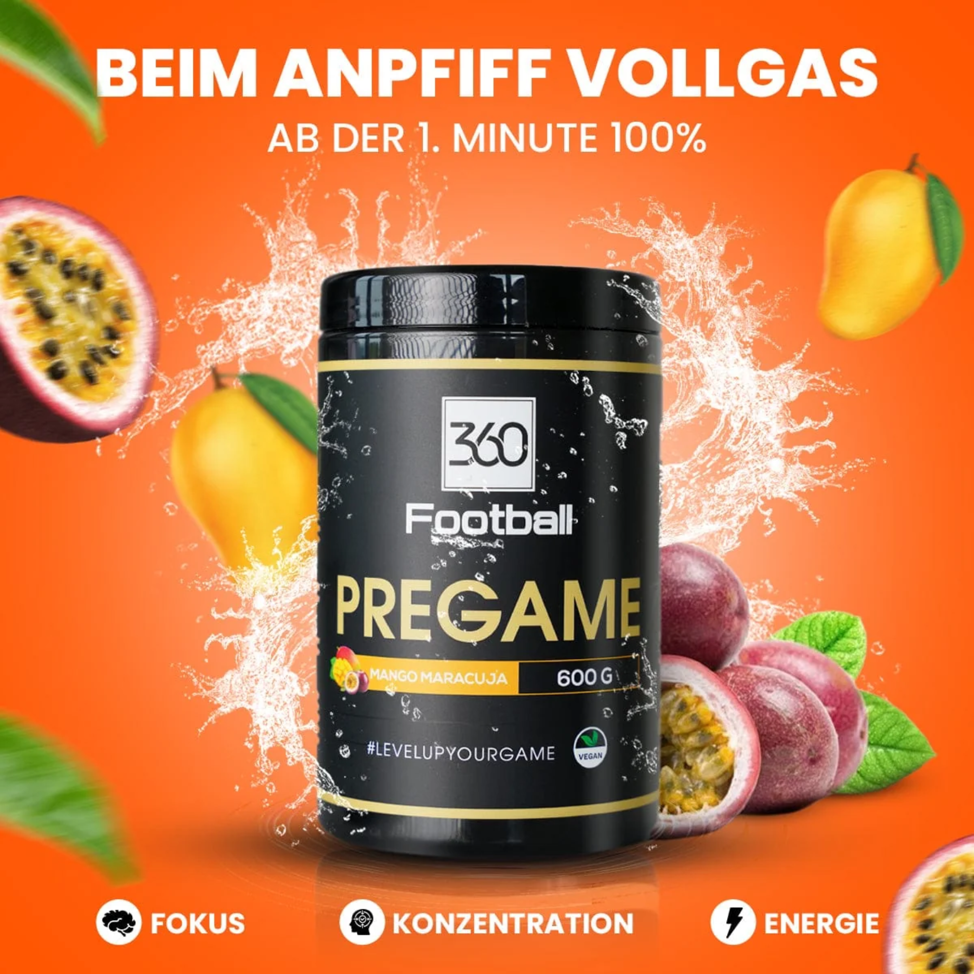 Preworkout - Pregame Supplement - Mango Maracuja 600g