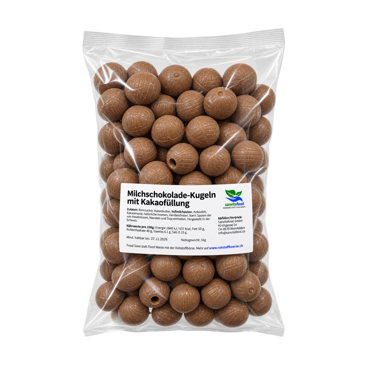 Milchschokoladenkugeln mit Meersalz 1kg