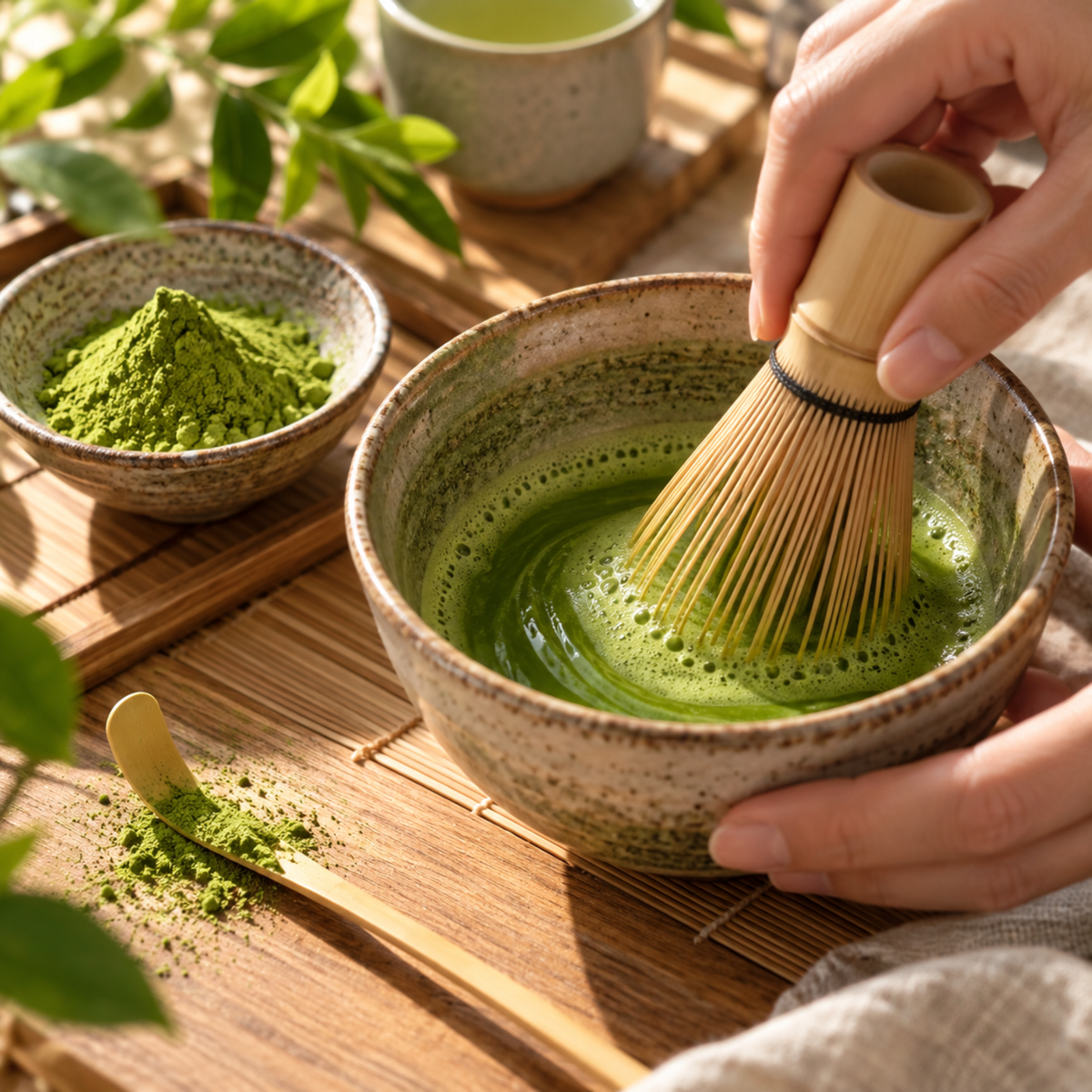 Japanisches Grünteepulver mit Matcha 12 x 32g