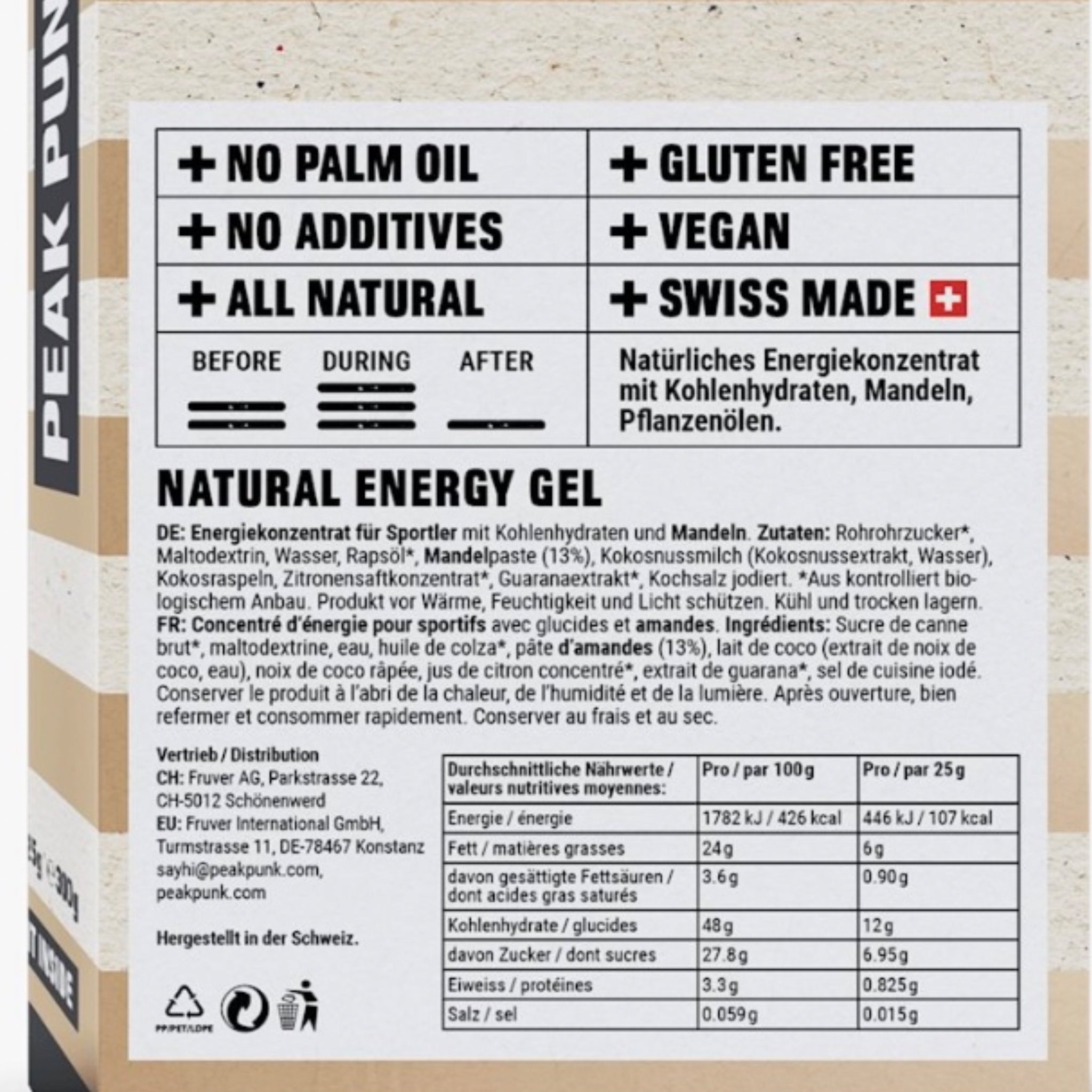 Natural Energy Gel - Hazelnut Chocolate Bio 12 x 25g