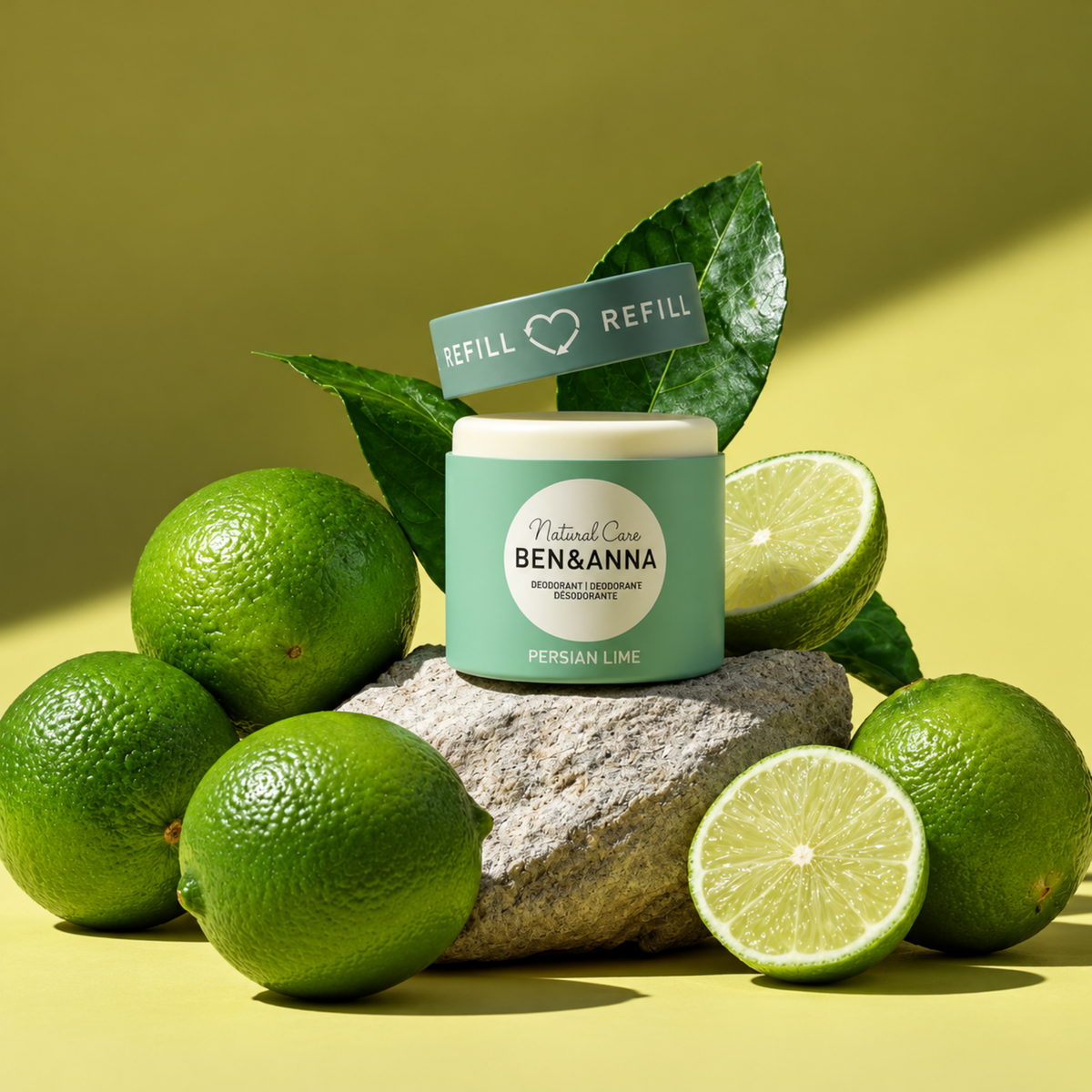 Natürlicher Deo Stick Starterset Refill - Lime 40g