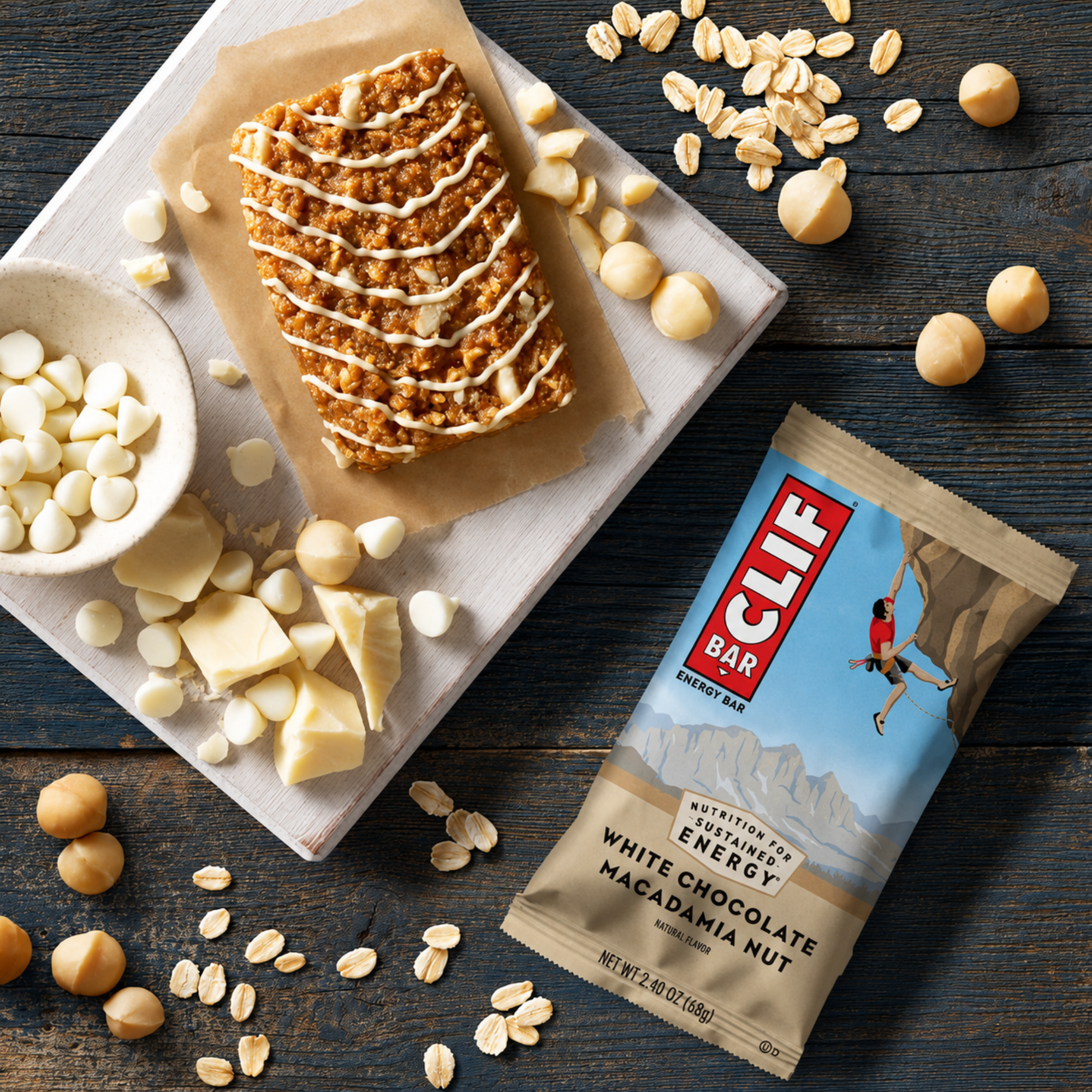 CLIF Bar White Chocolate Macadamia Nut 3er Pack - 204g