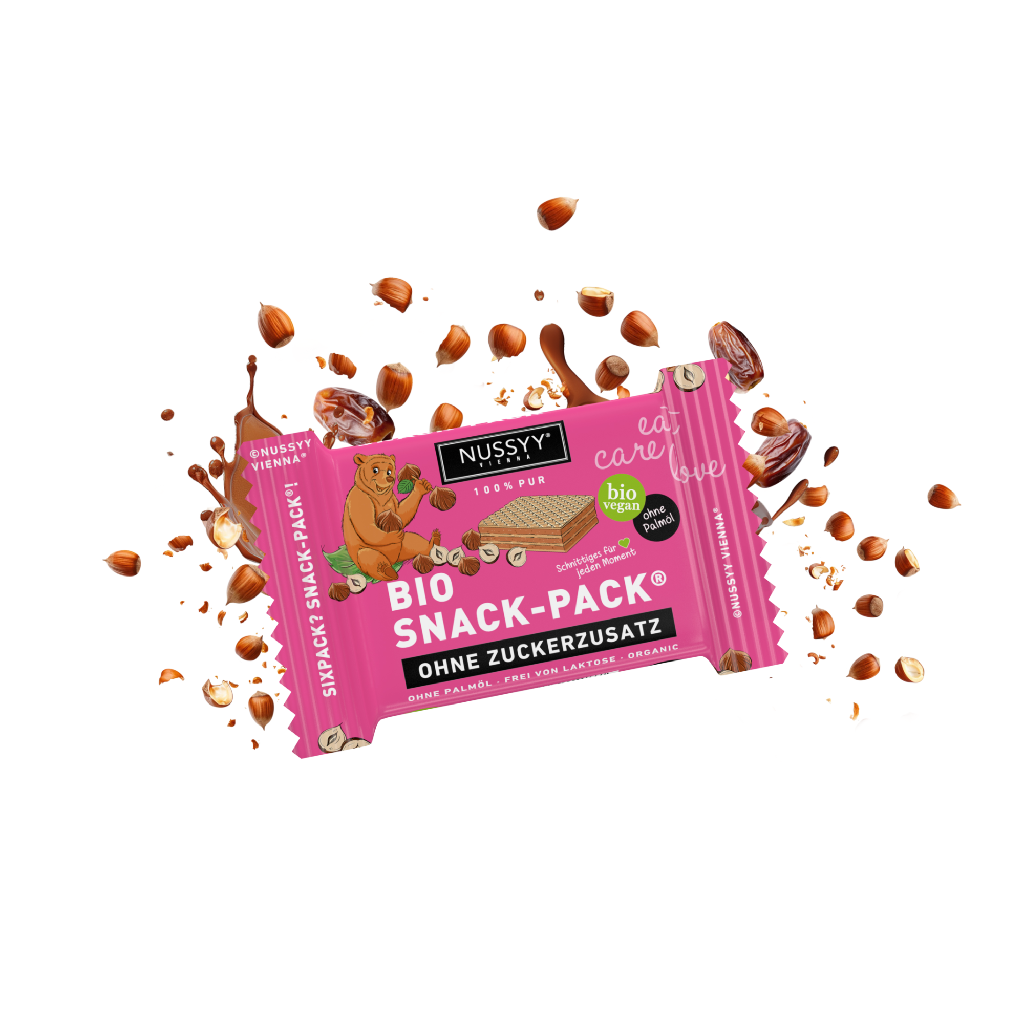 Waffel-Haselnuss-Schnitte Bio 4er Pack - 80g