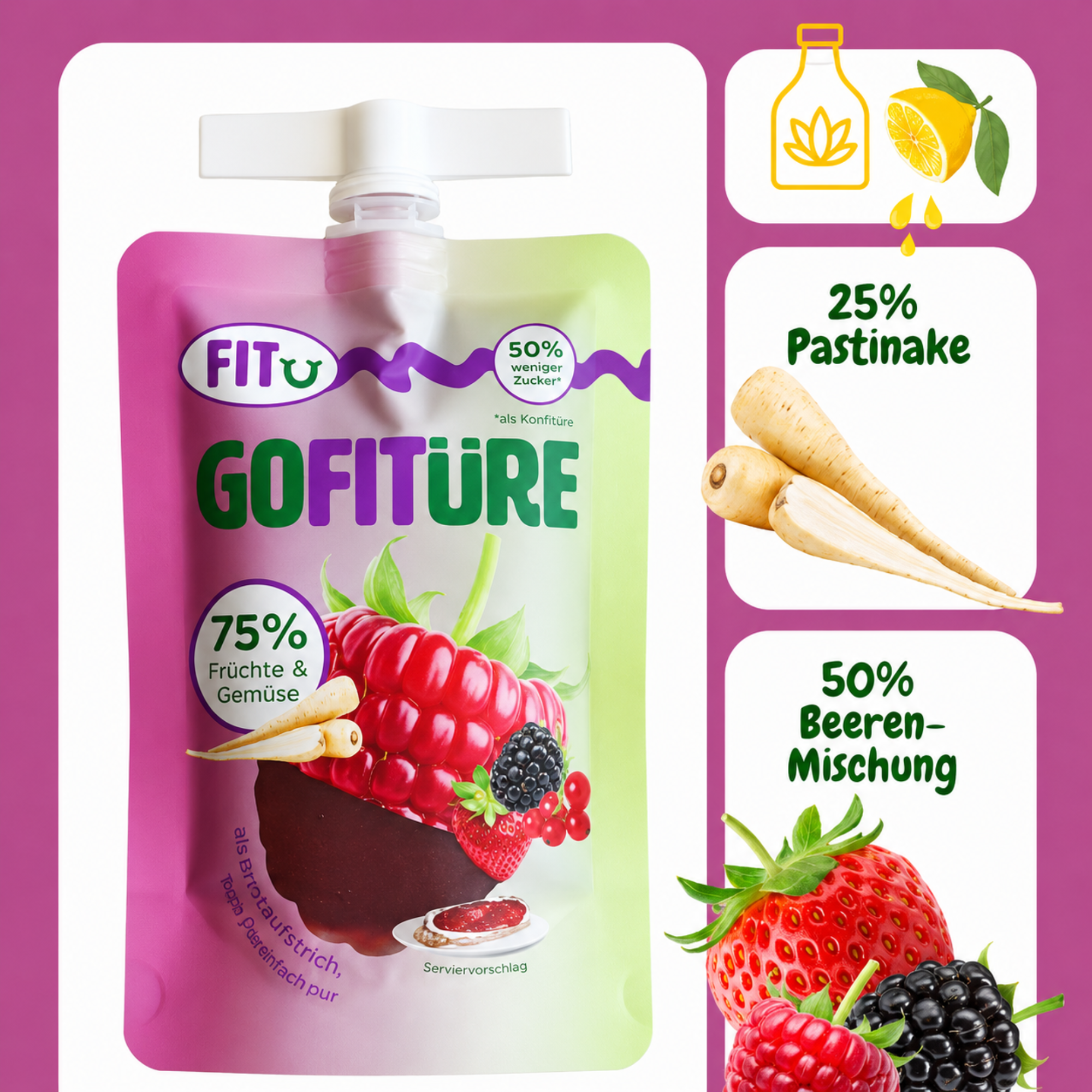 GOFITÜRE - Beerenaufstrich mit Pastinaken 120g