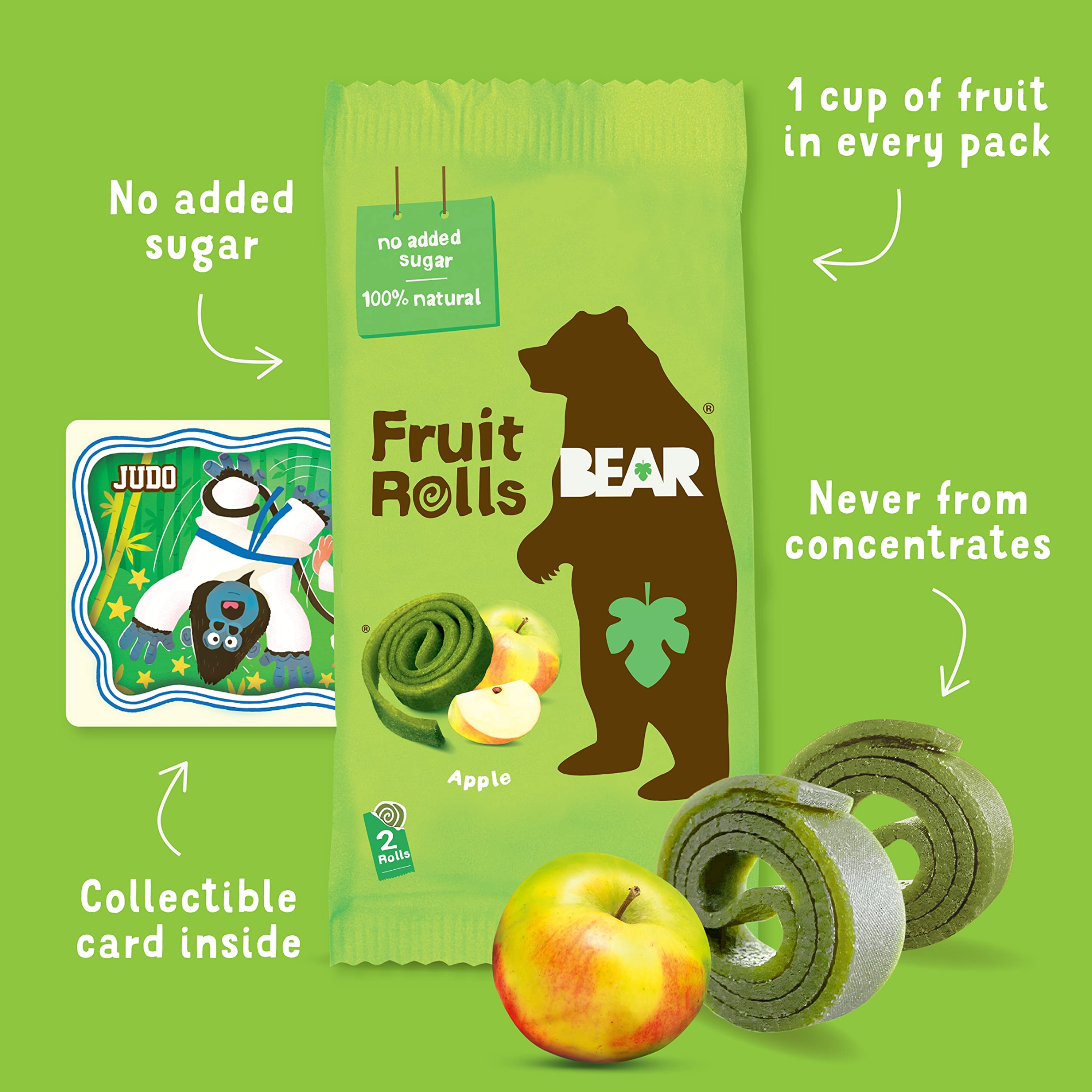 Bear Fruit Rolls Apple 5-Pack - 100g