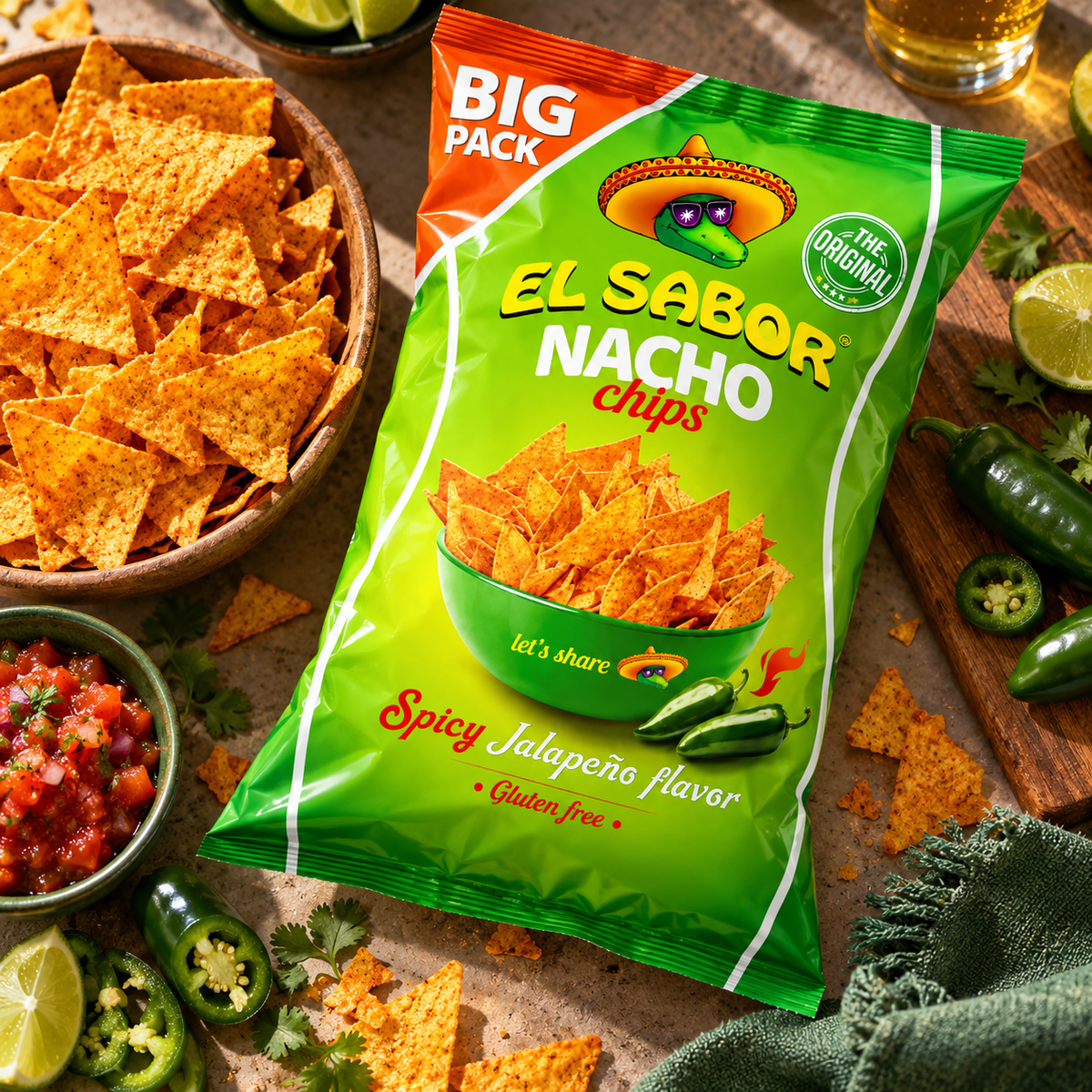 Jalapeño Nacho Chips 180g