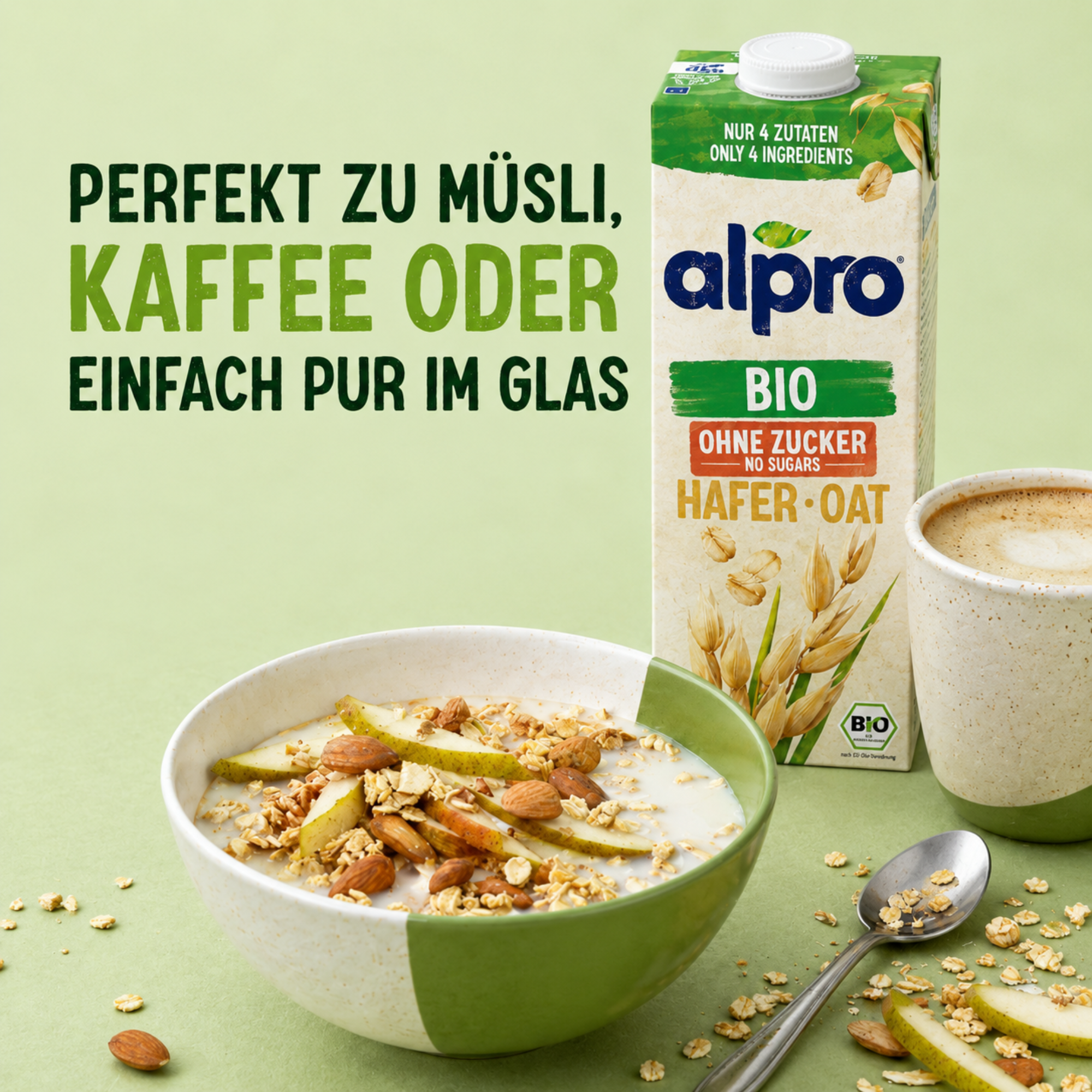 Alpro Haferdrink ohne Zucker Bio 8 x 1l