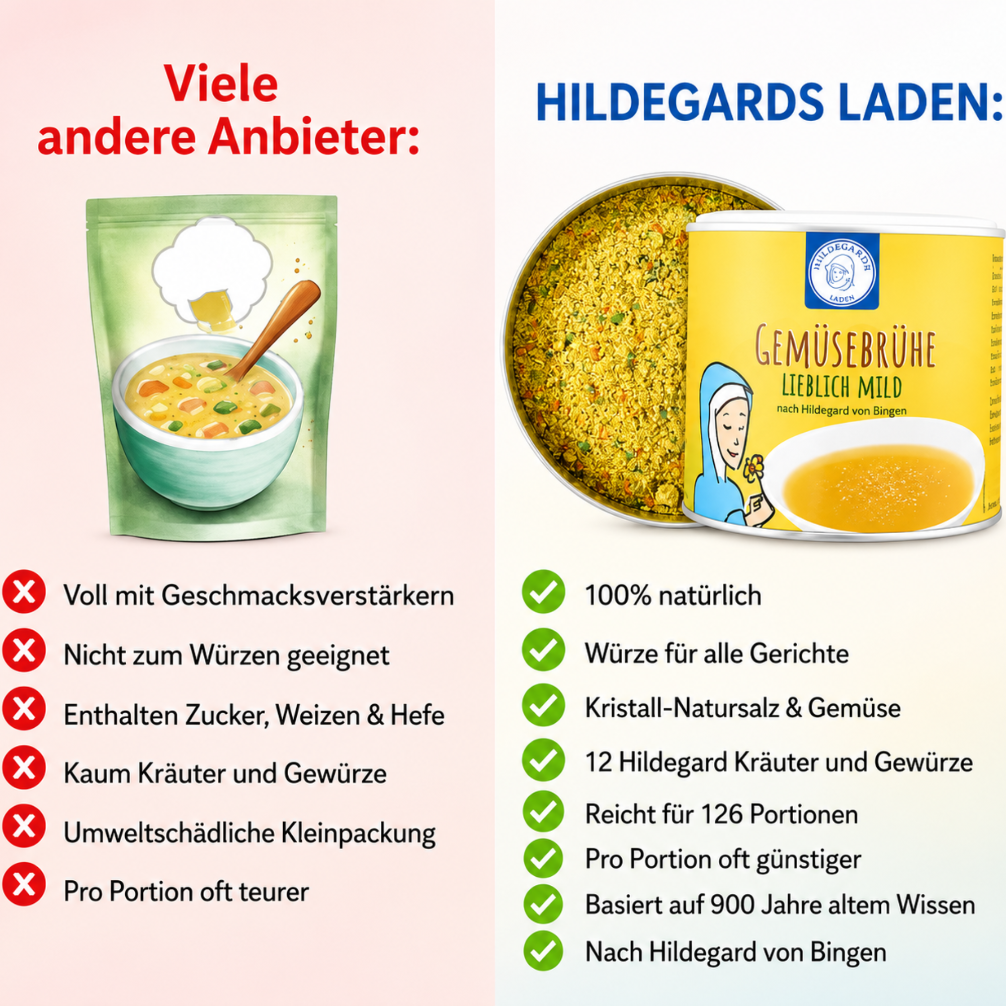 Gemüsebrühe Bouillon Lieblich Mild 380g