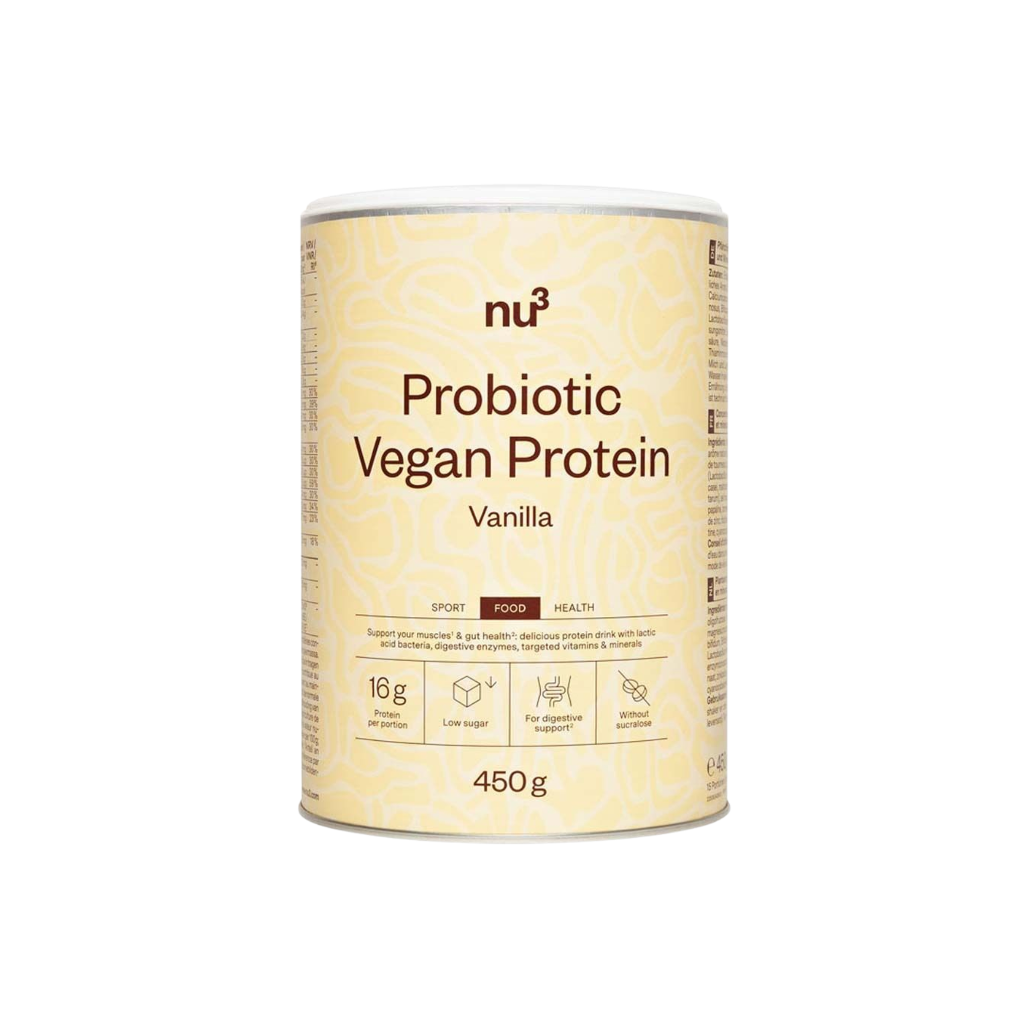 nu3 Vegan Probiotic Protein Vanilla 450g