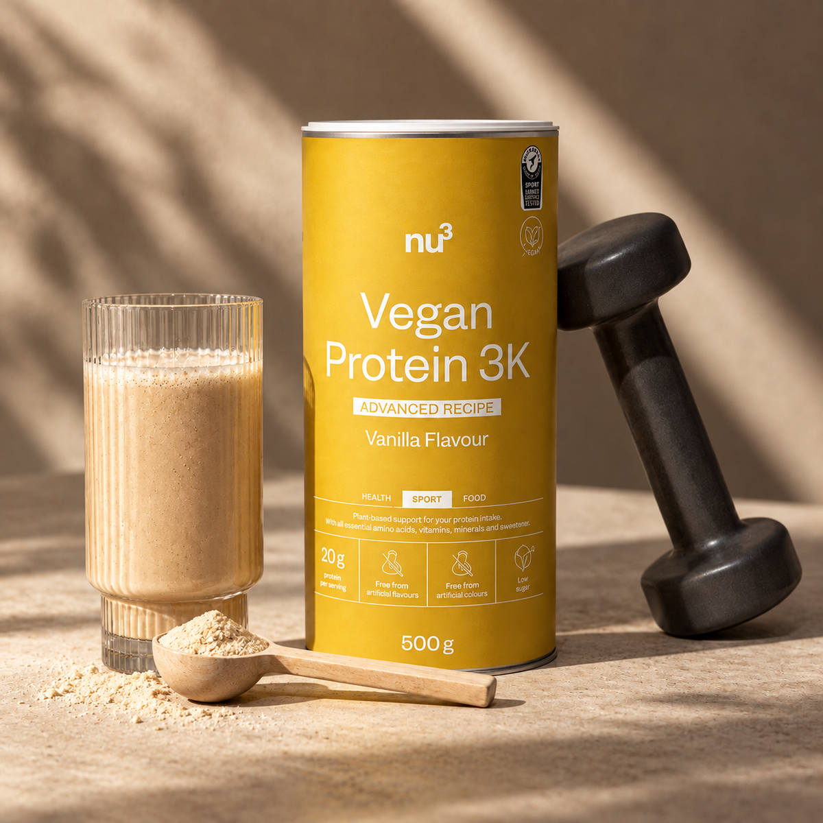 nu3 Vegan Protein 3K - Clean Vanilla 500g