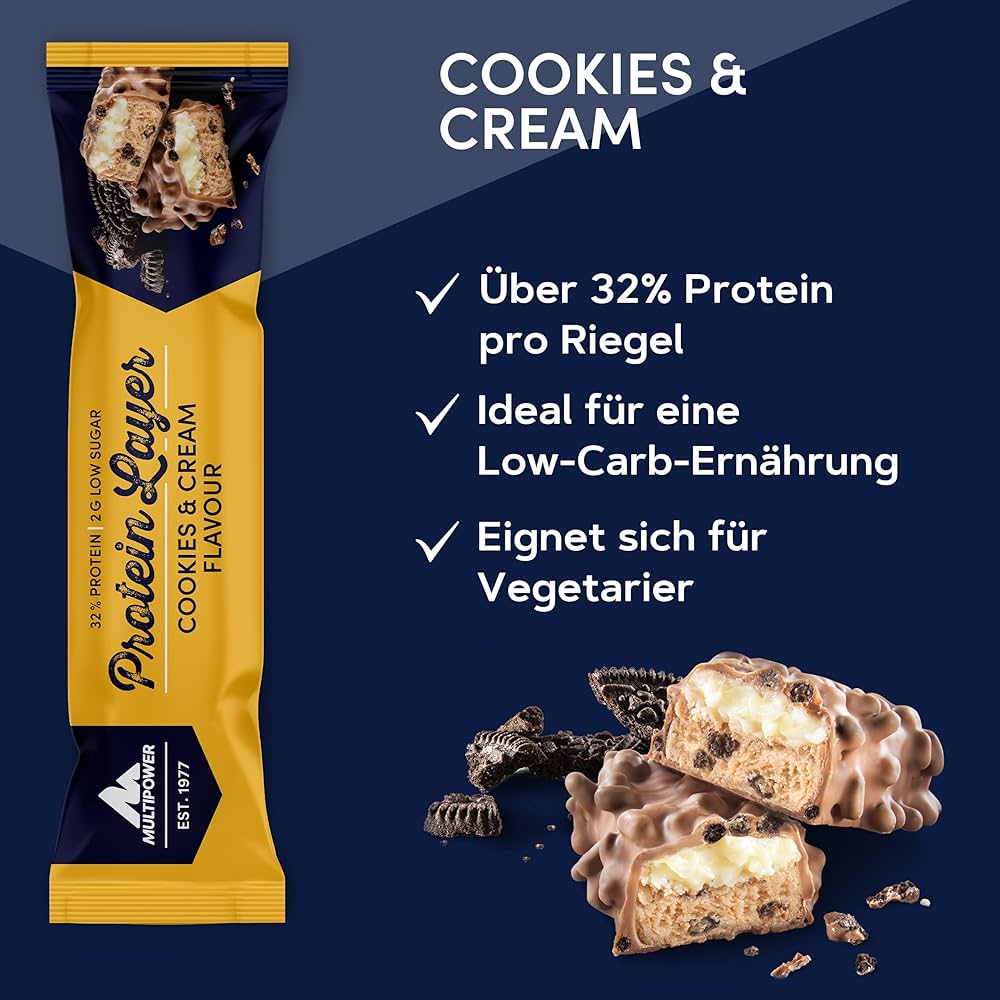 Protein Riegel Cookies & Cream 50g